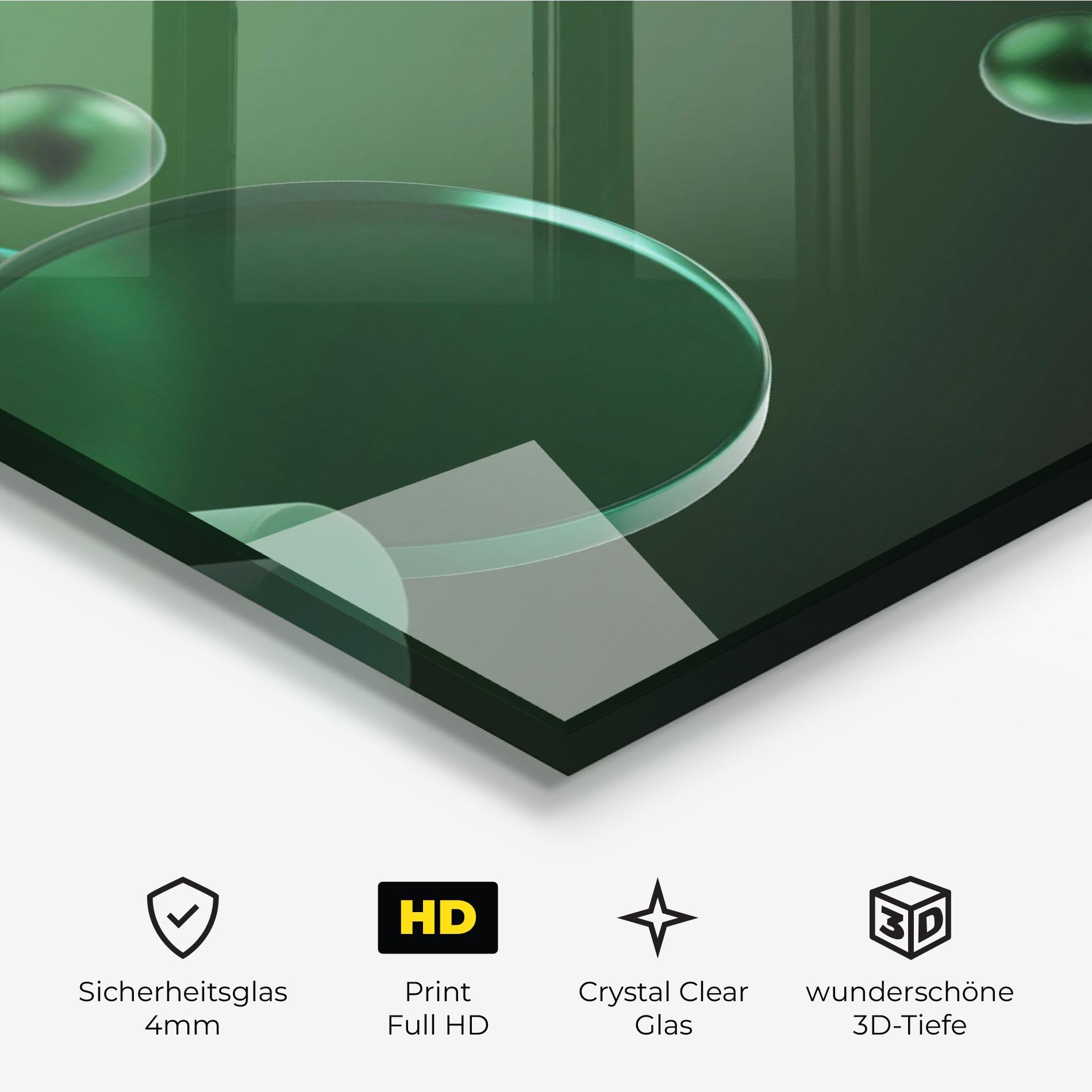Glasbild Green Circle Floating mockup 3