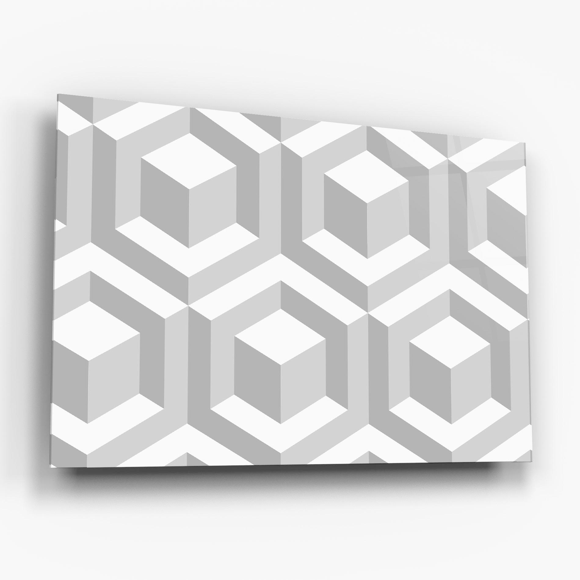 Glasbild 3d Square mockup 6