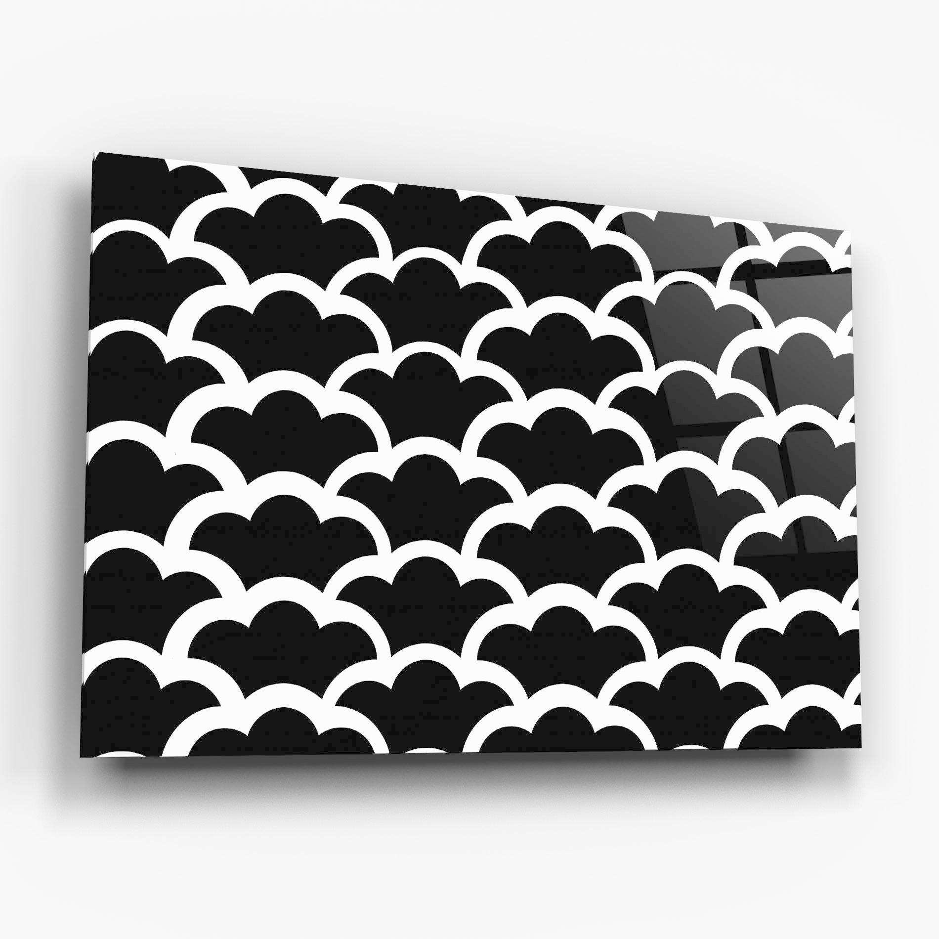 Glasbild Black Clouds mockup 6