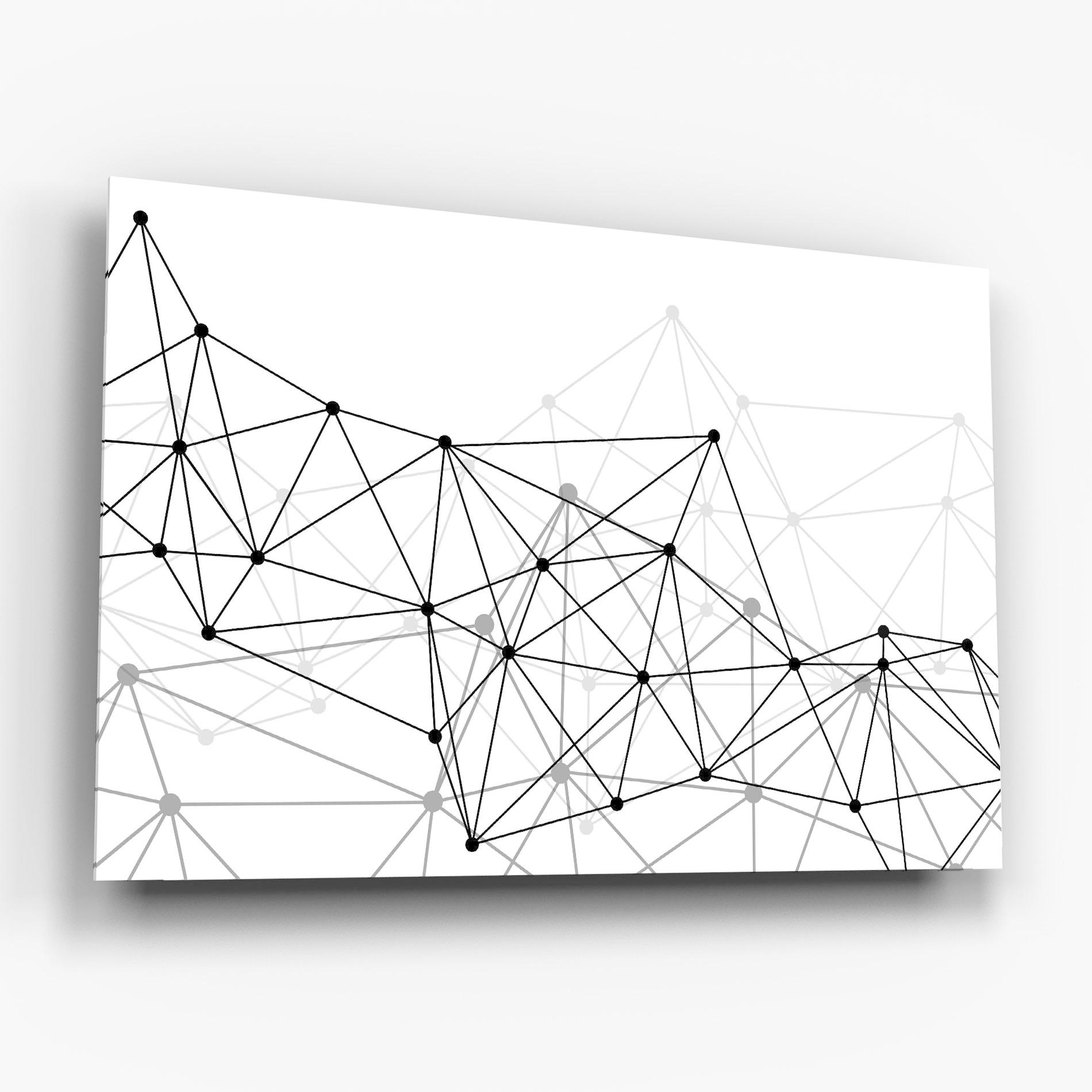 Glasbild Black Connecting mockup 6
