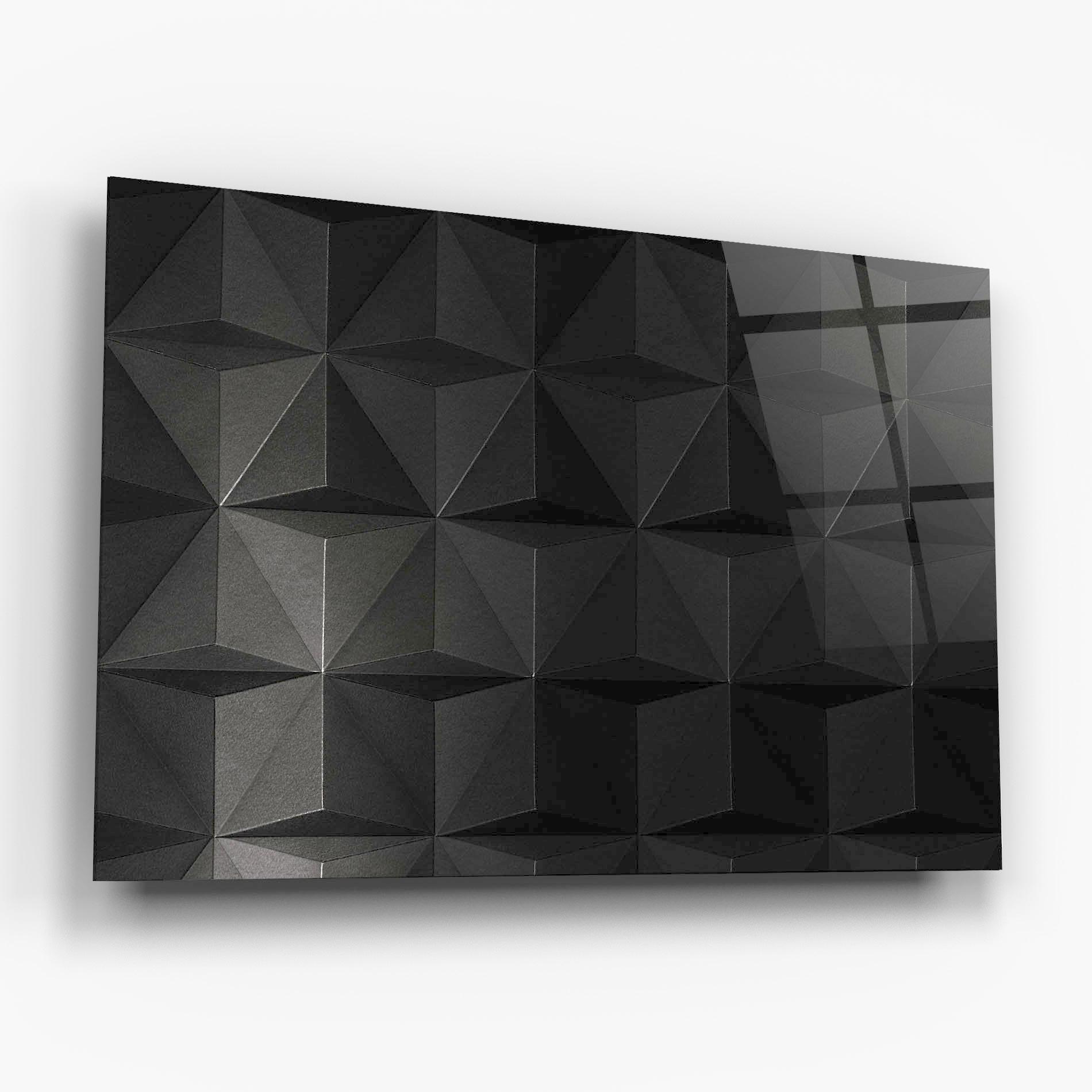 Glasbild Black Shade Triangle mockup 6