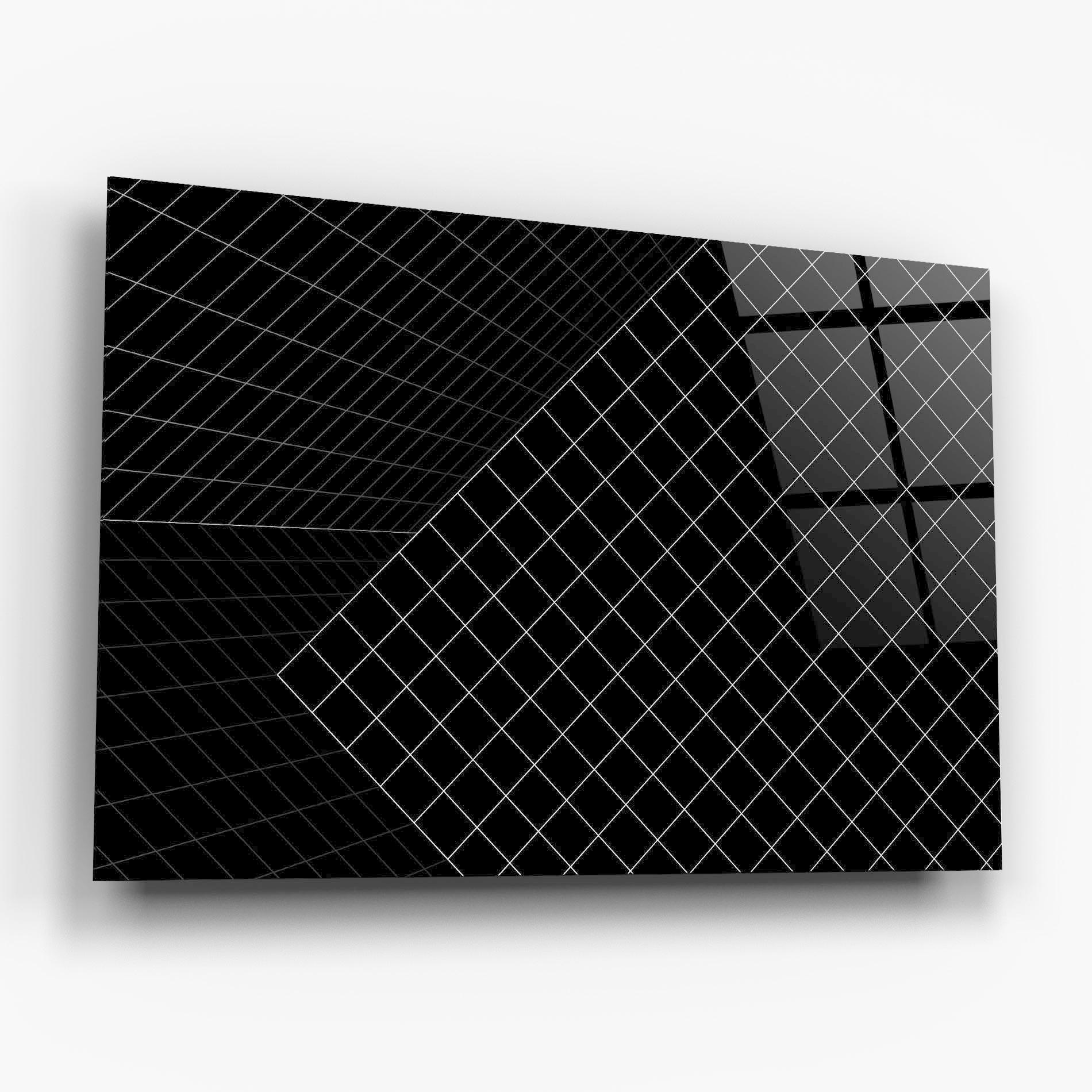 Glasbild Black Square mockup 6