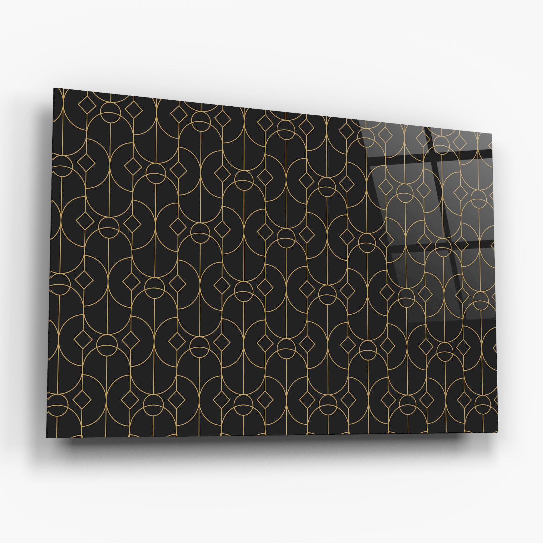 Glasbild Gold Geometric mockup 6