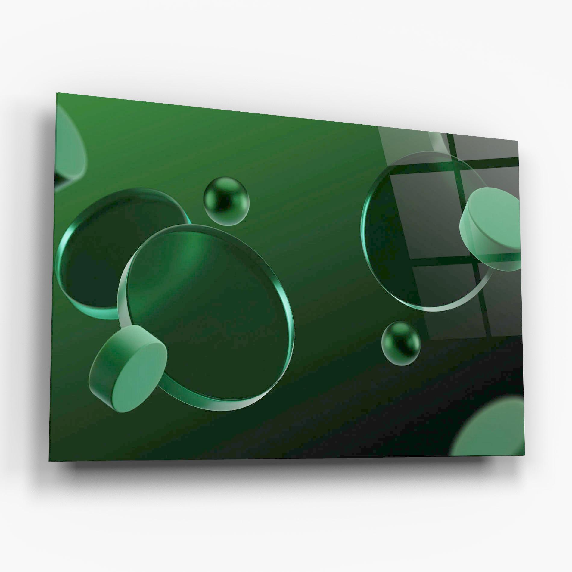 Glasbild Green Circle Floating mockup 6