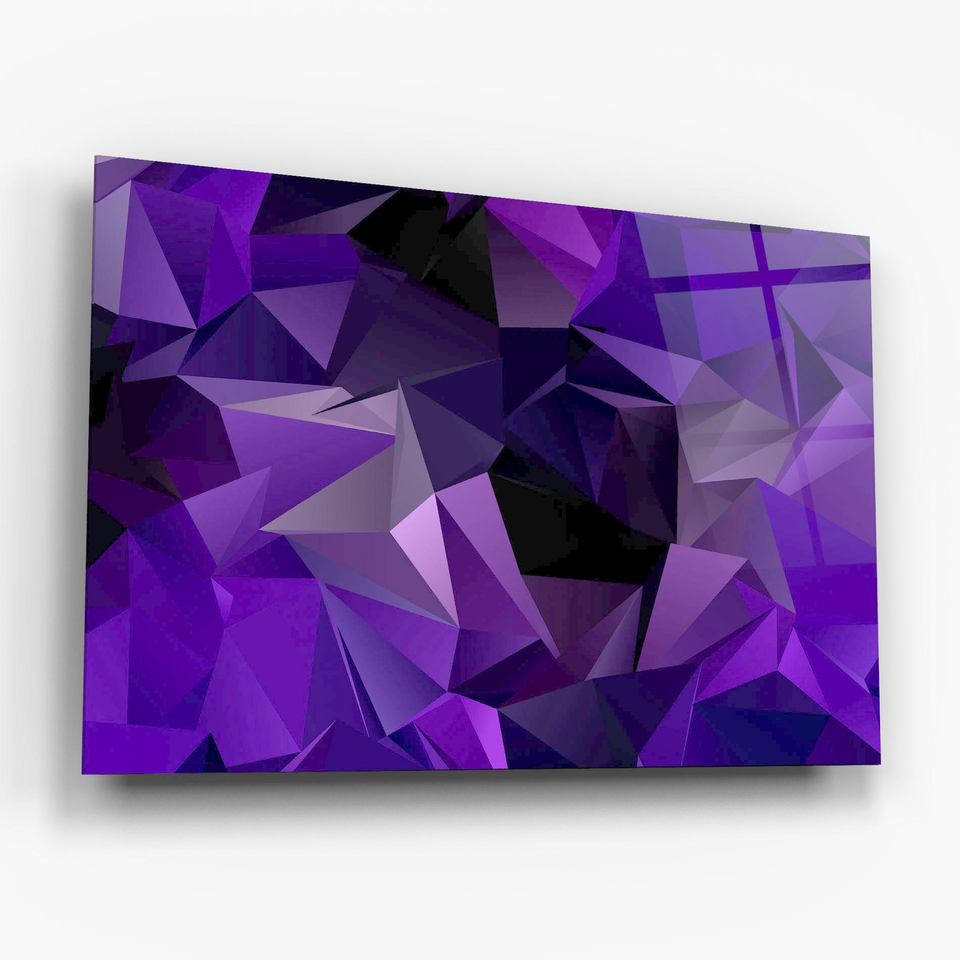 Glasbild Purple Triangle Mix mockup 6