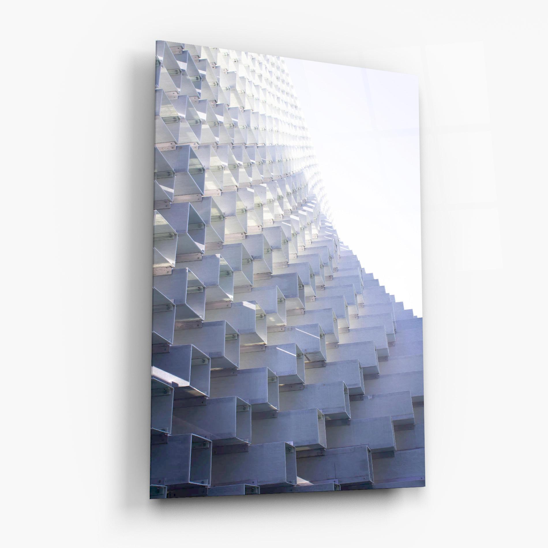 Glasbild 3d White Square mockup 6