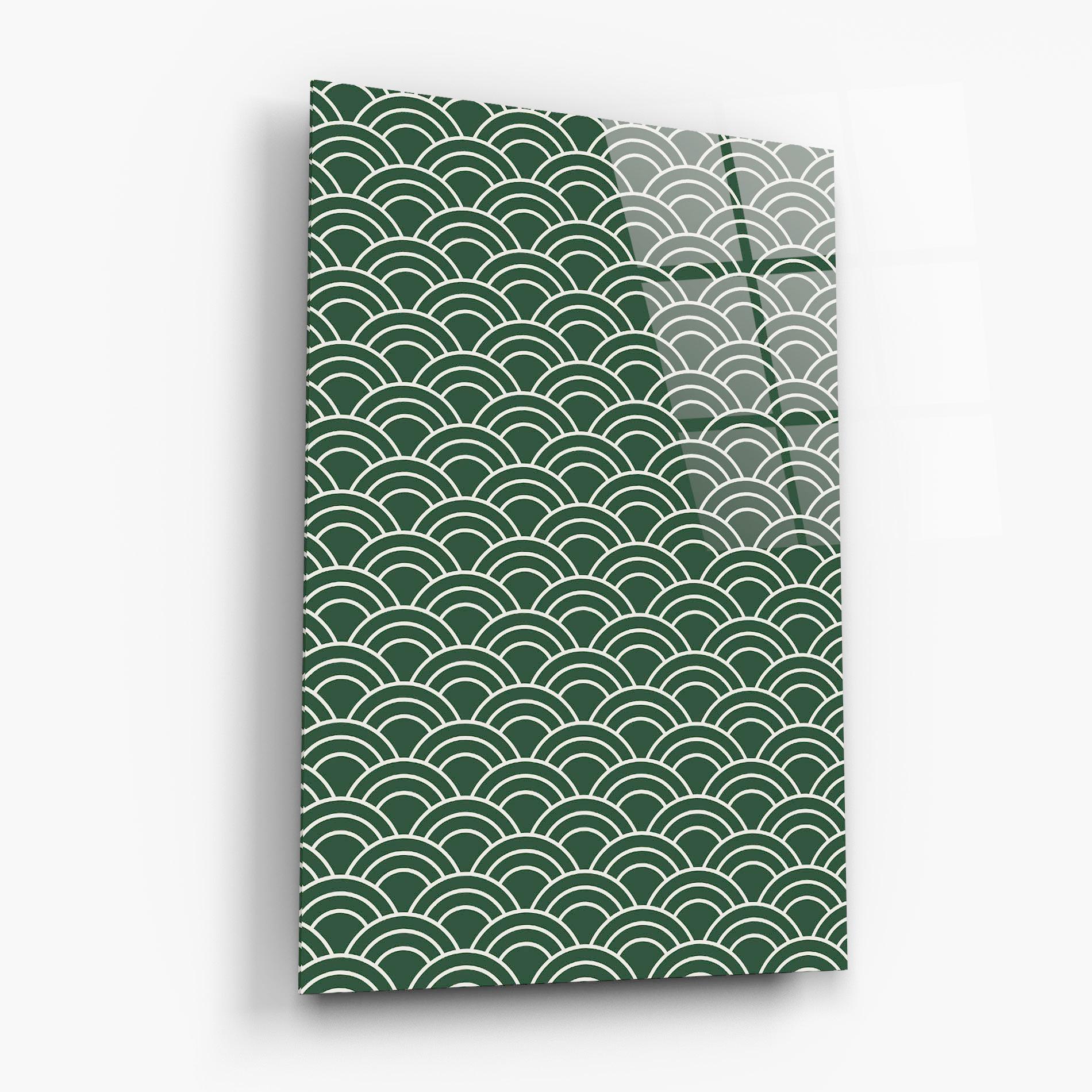 Glasbild Green Semi Circle mockup 6