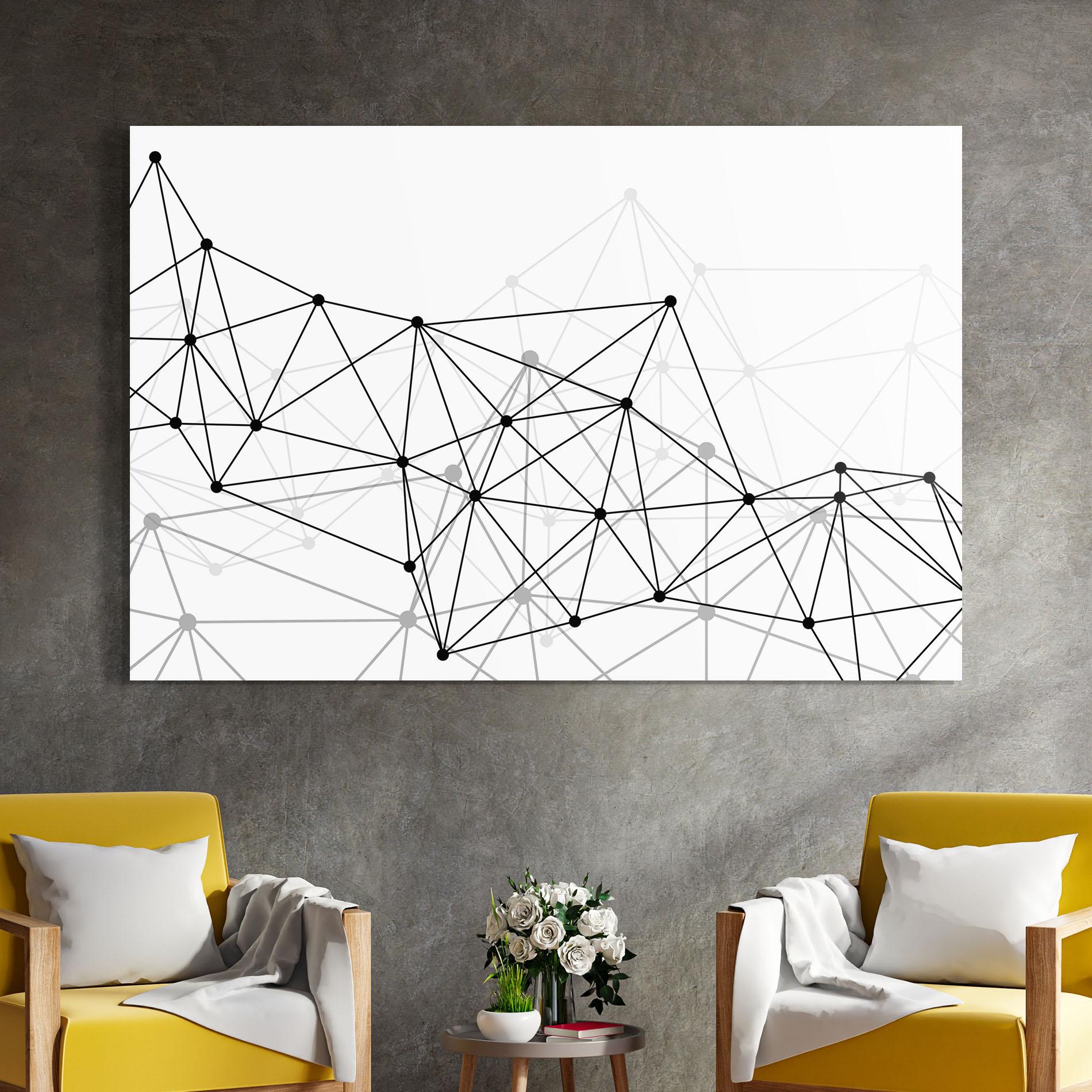 Glasbild Black Connecting mockup 4