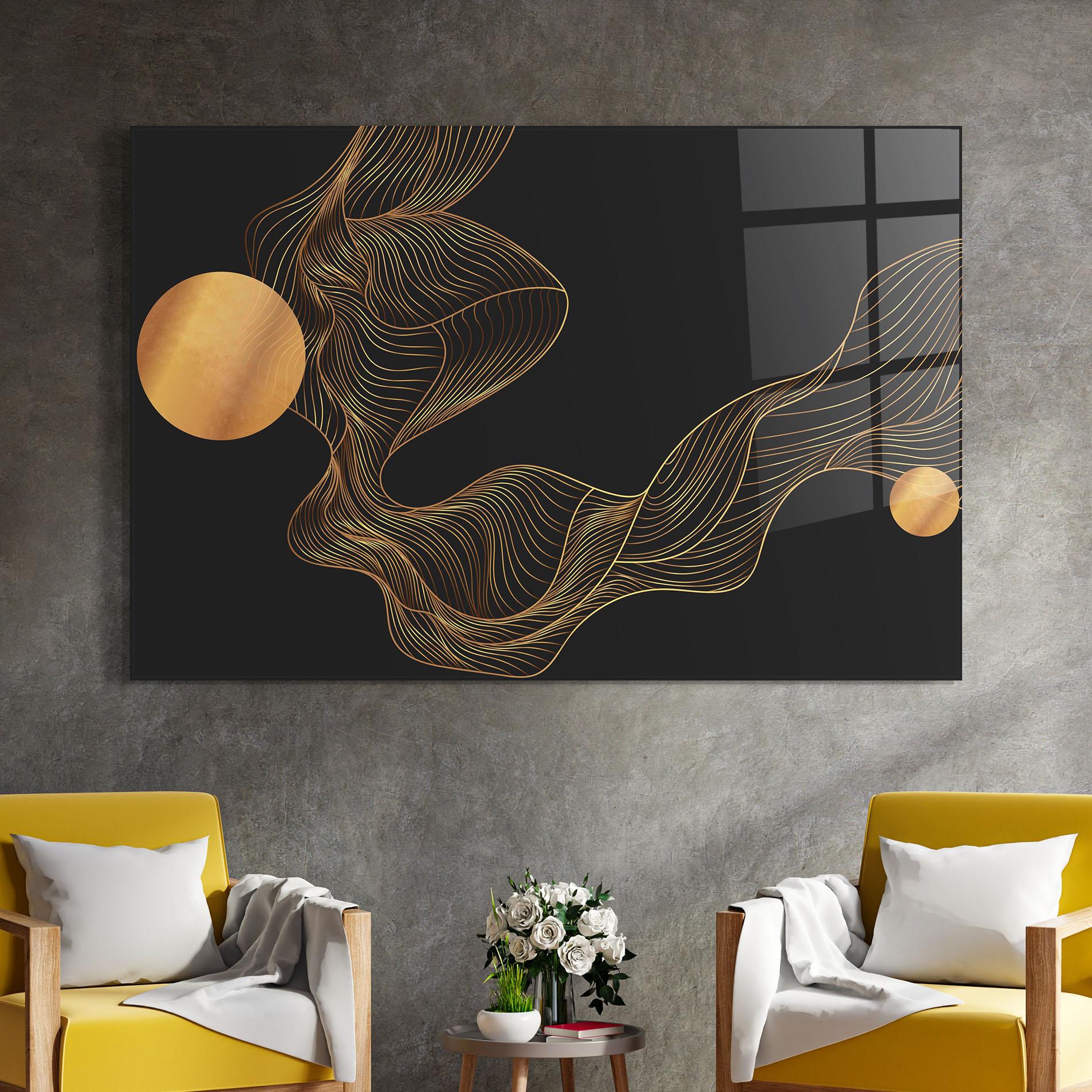 Glasbild Frecventa Abstracta mockup 4