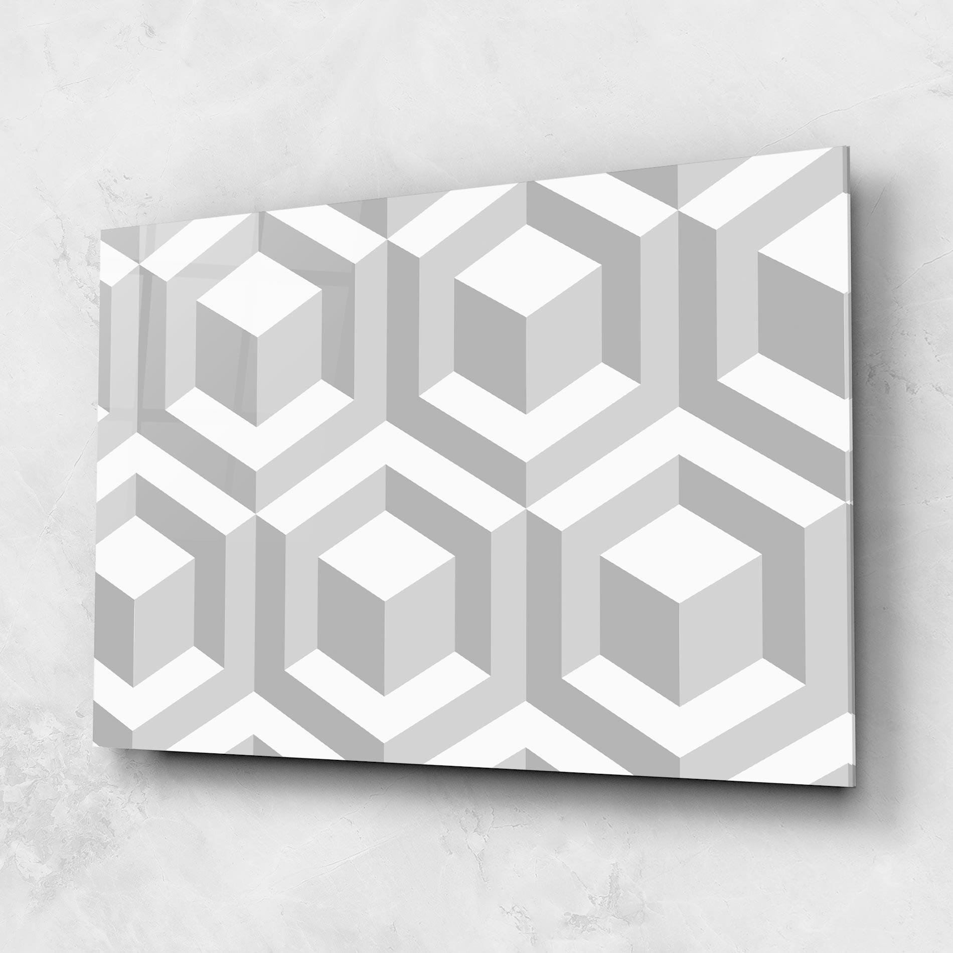 Glasbild 3d Square mockup 1