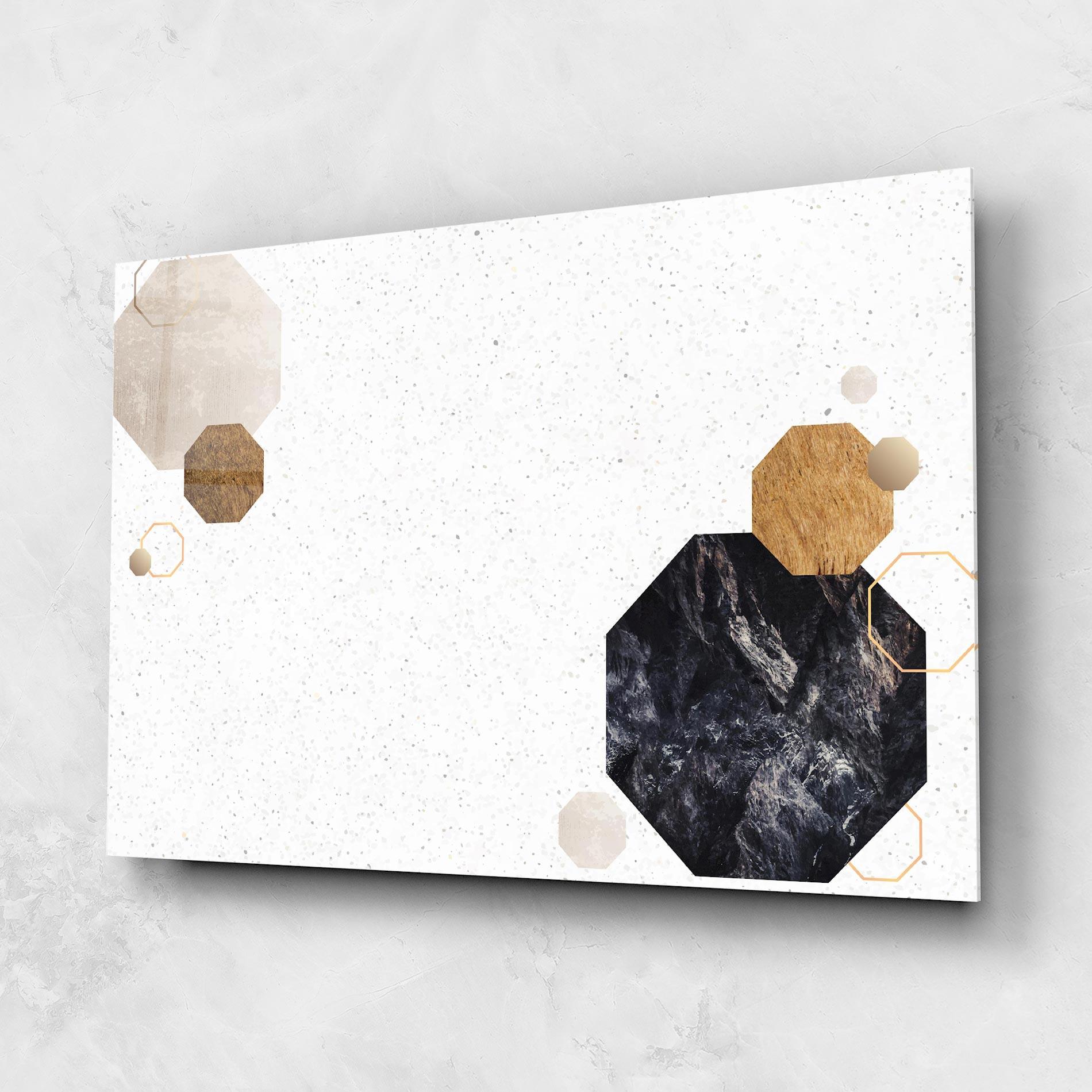 Glasbild Big Hexagon mockup 1