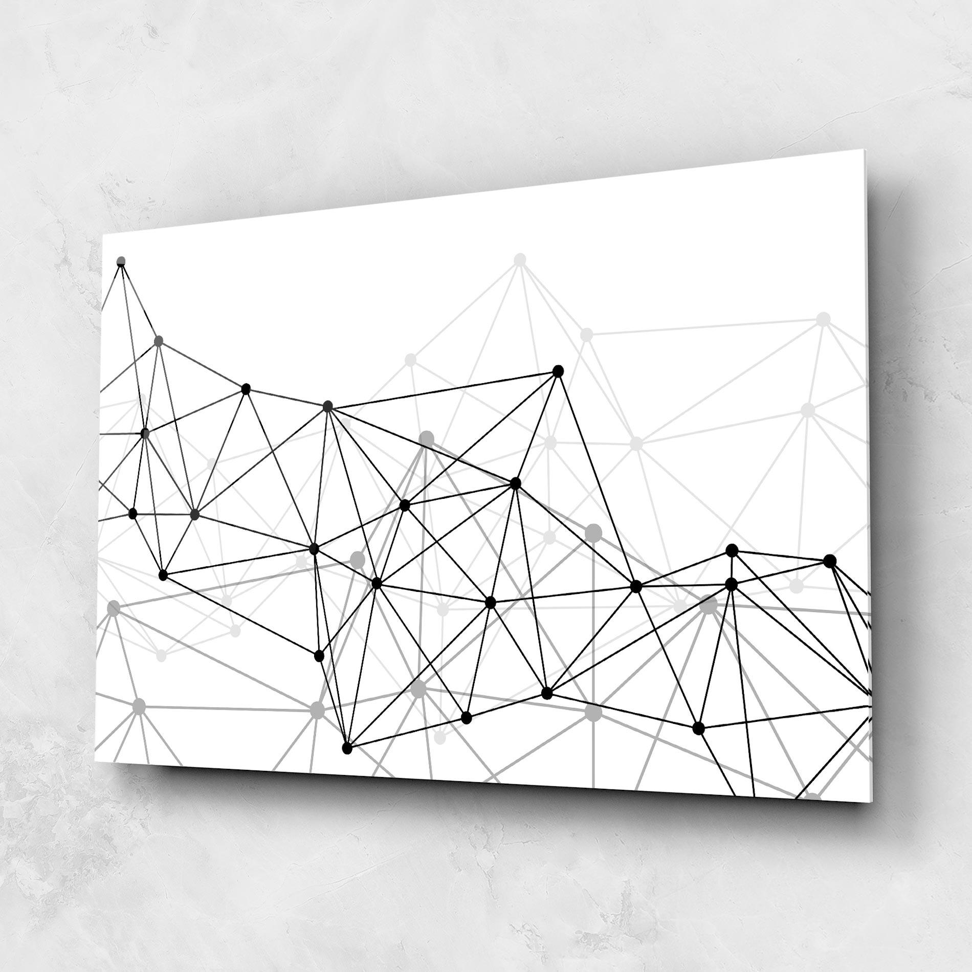 Glasbild Black Connecting mockup 1