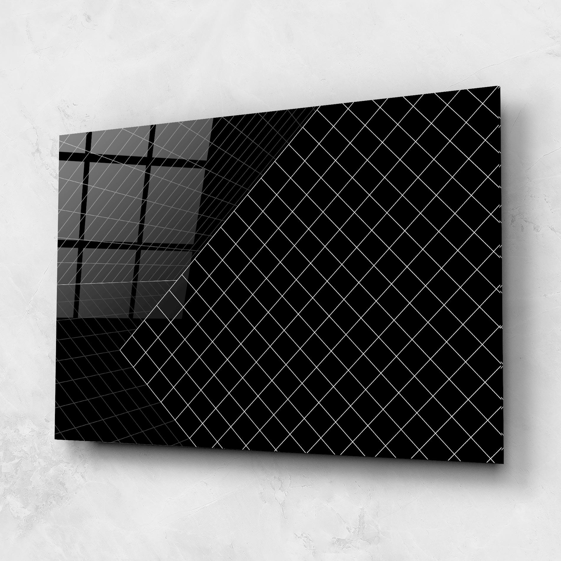 Glasbild Black Square mockup 1