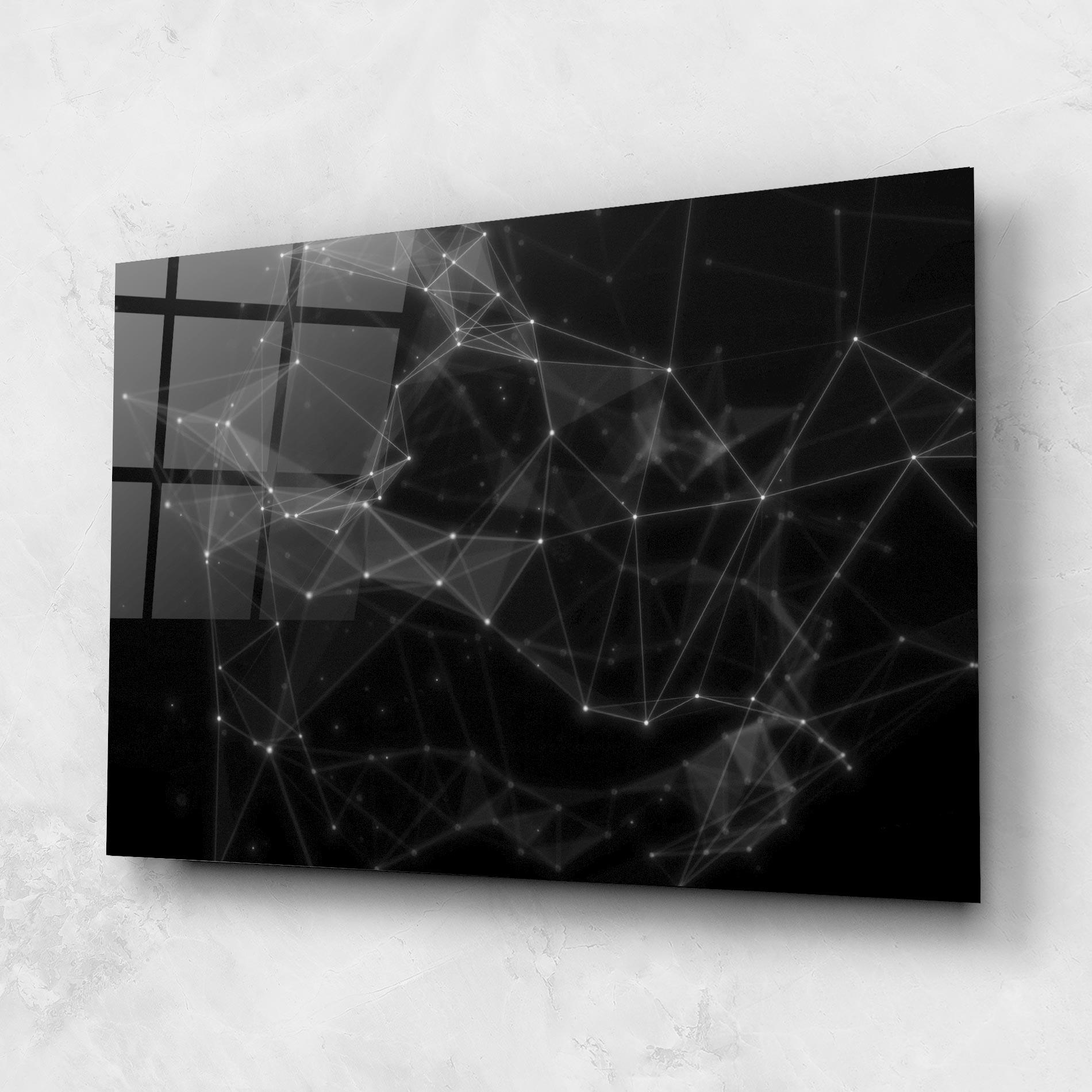 Glasbild Connecting Lines mockup 1