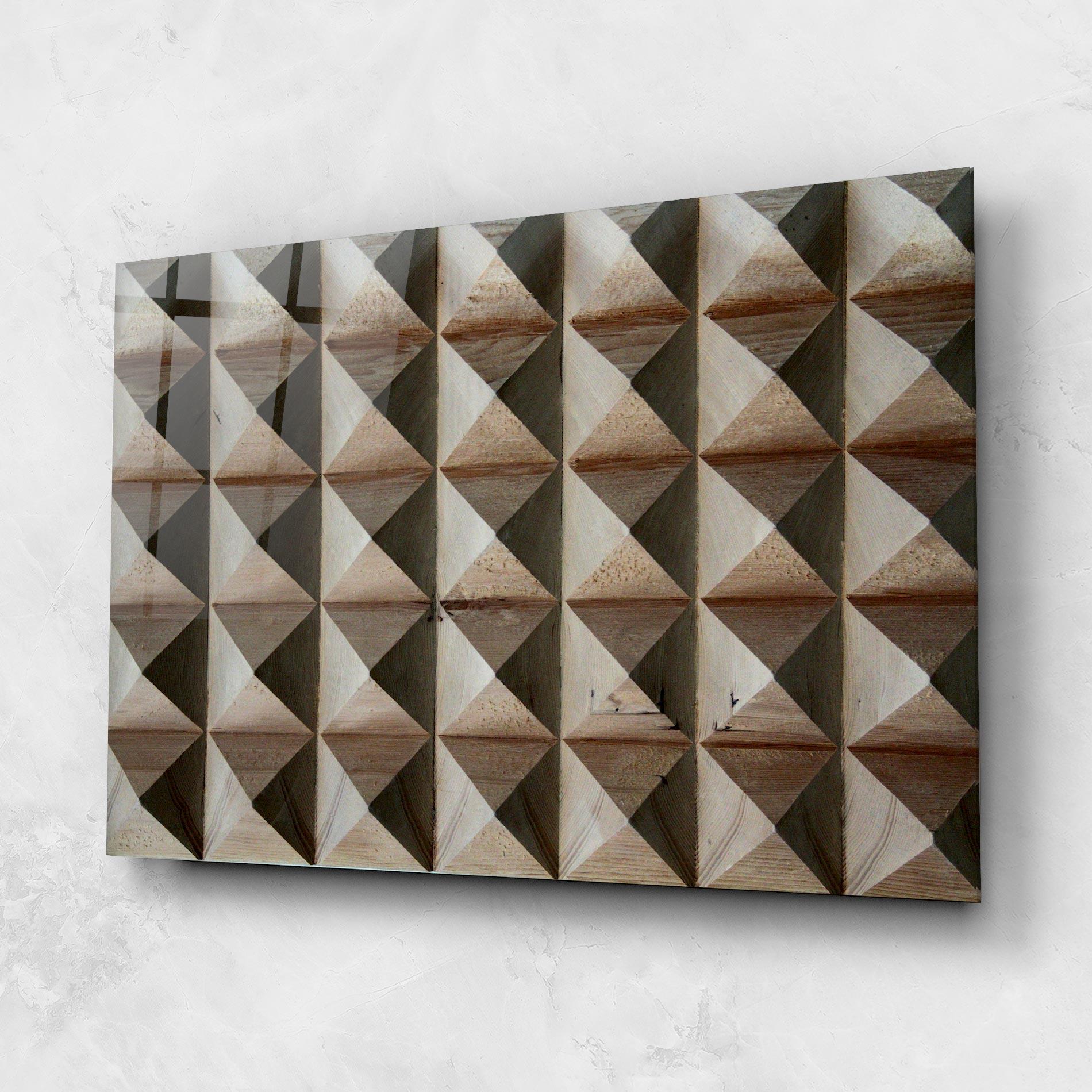 Glasbild Cream Pyramid mockup 1