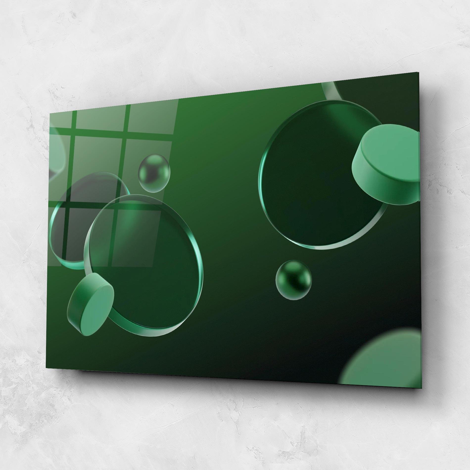 Glasbild Green Circle Floating mockup 1