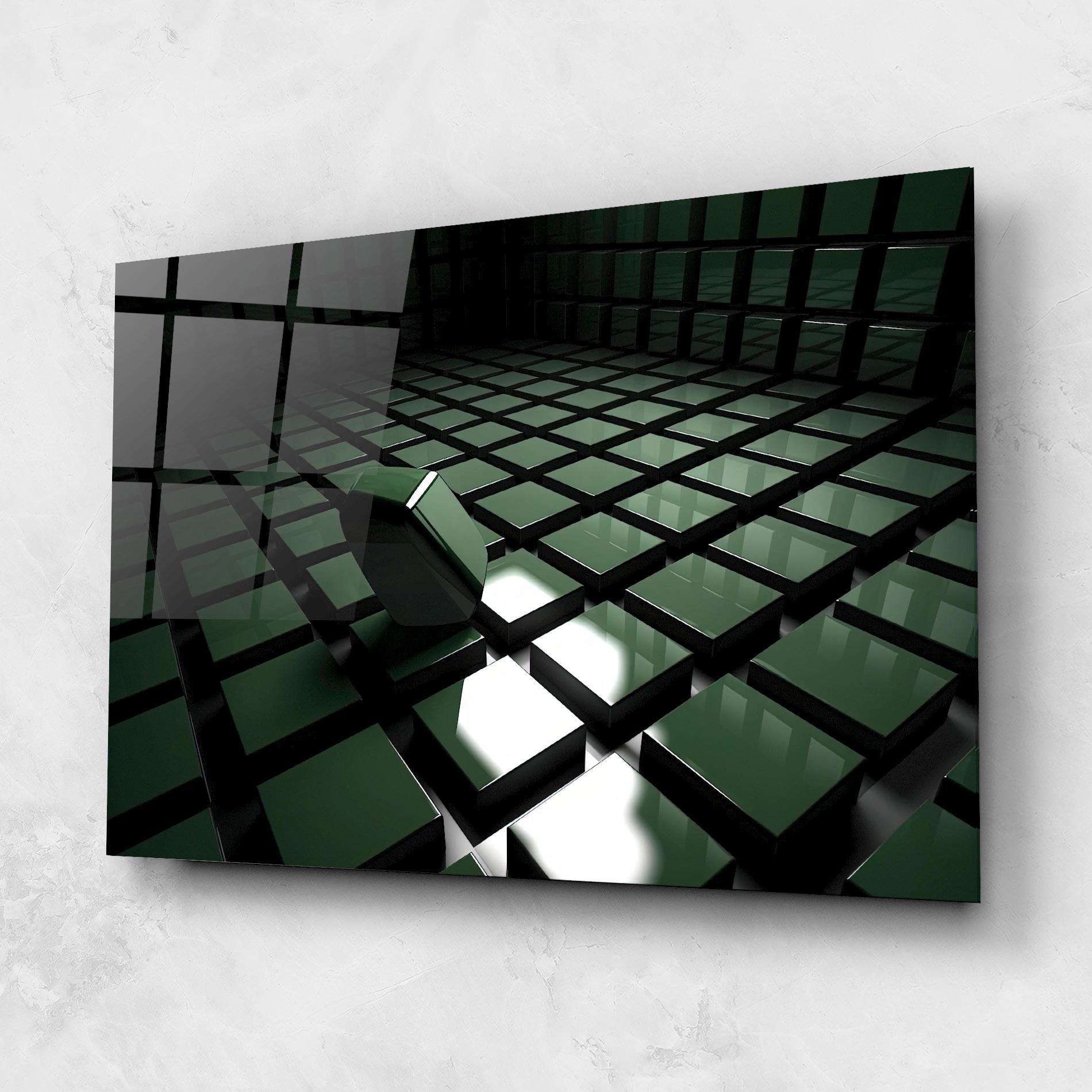 Glasbild Green Shape Floating mockup 1