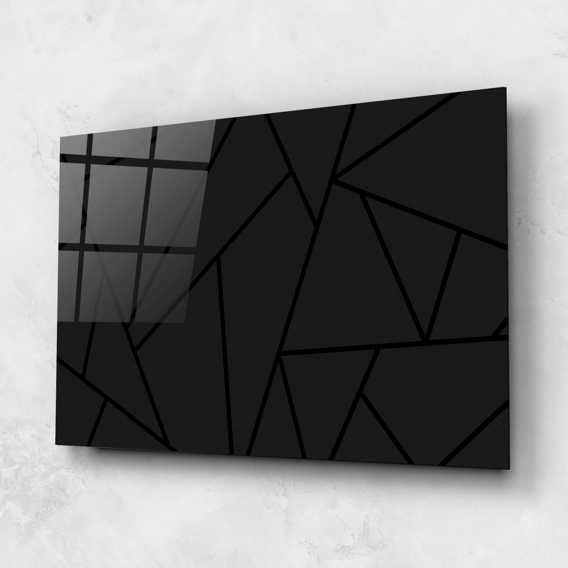 Glasbild Grey Triangle mockup 1