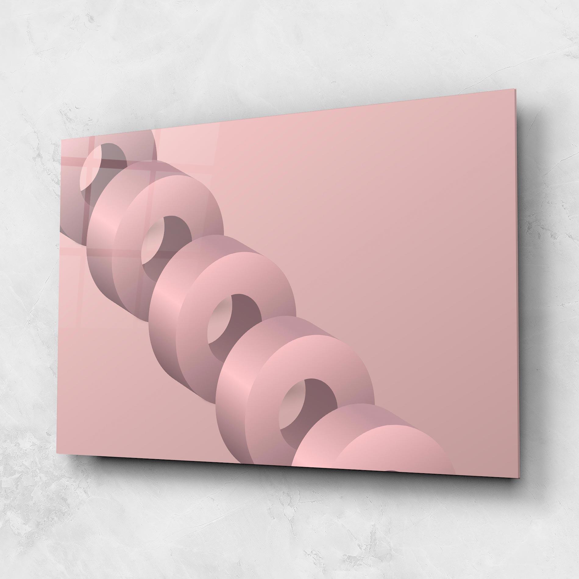 Glasbild Pink Circle mockup 1