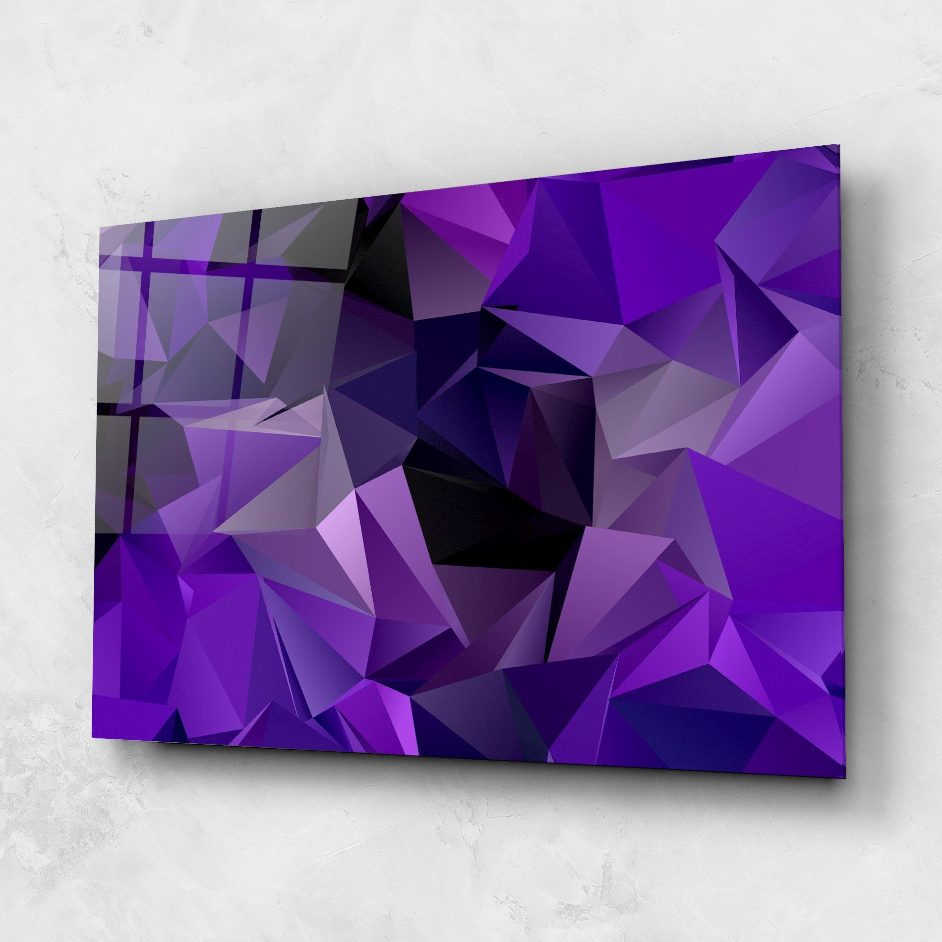 Glasbild Purple Triangle Mix mockup 1