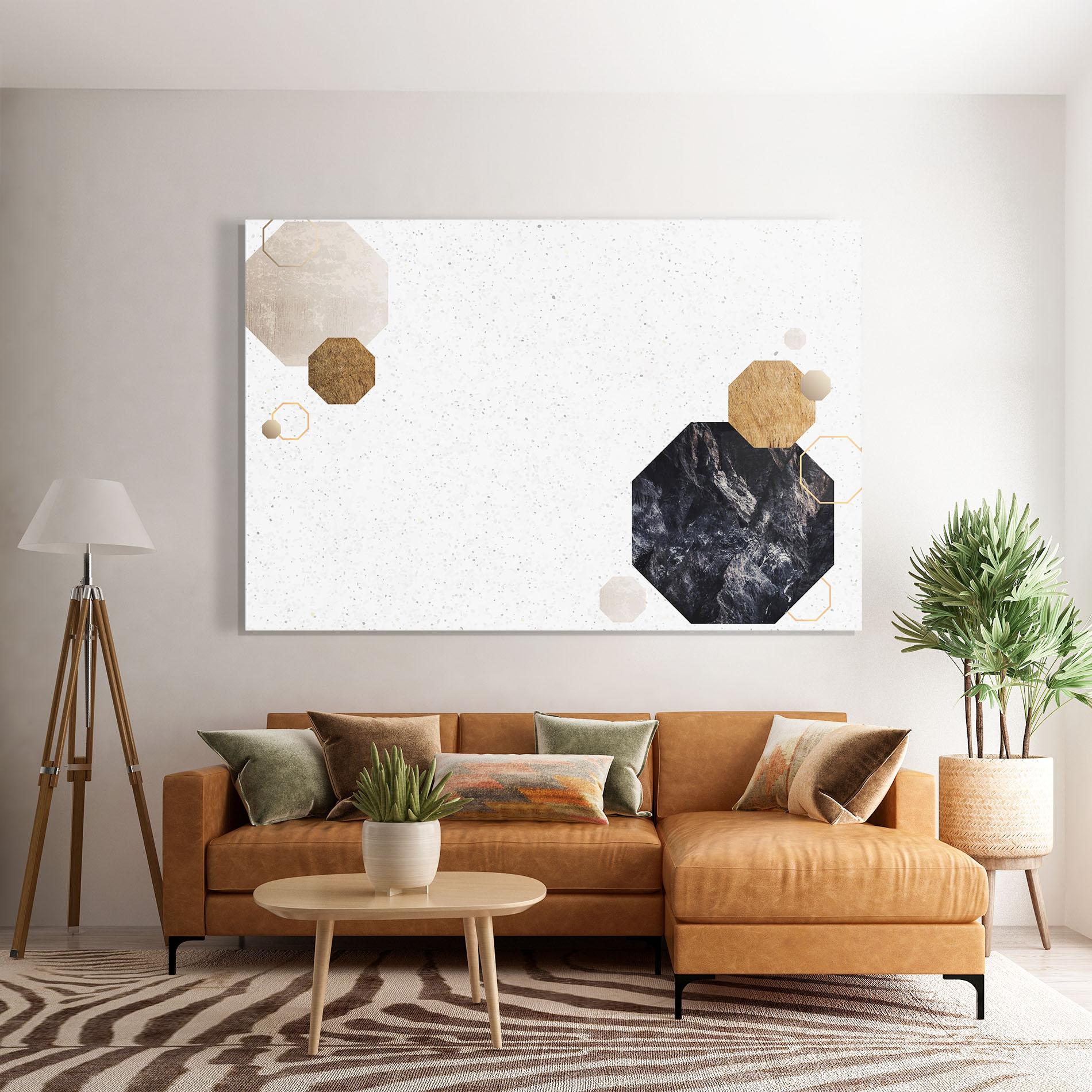 Glasbild Big Hexagon mockup 7