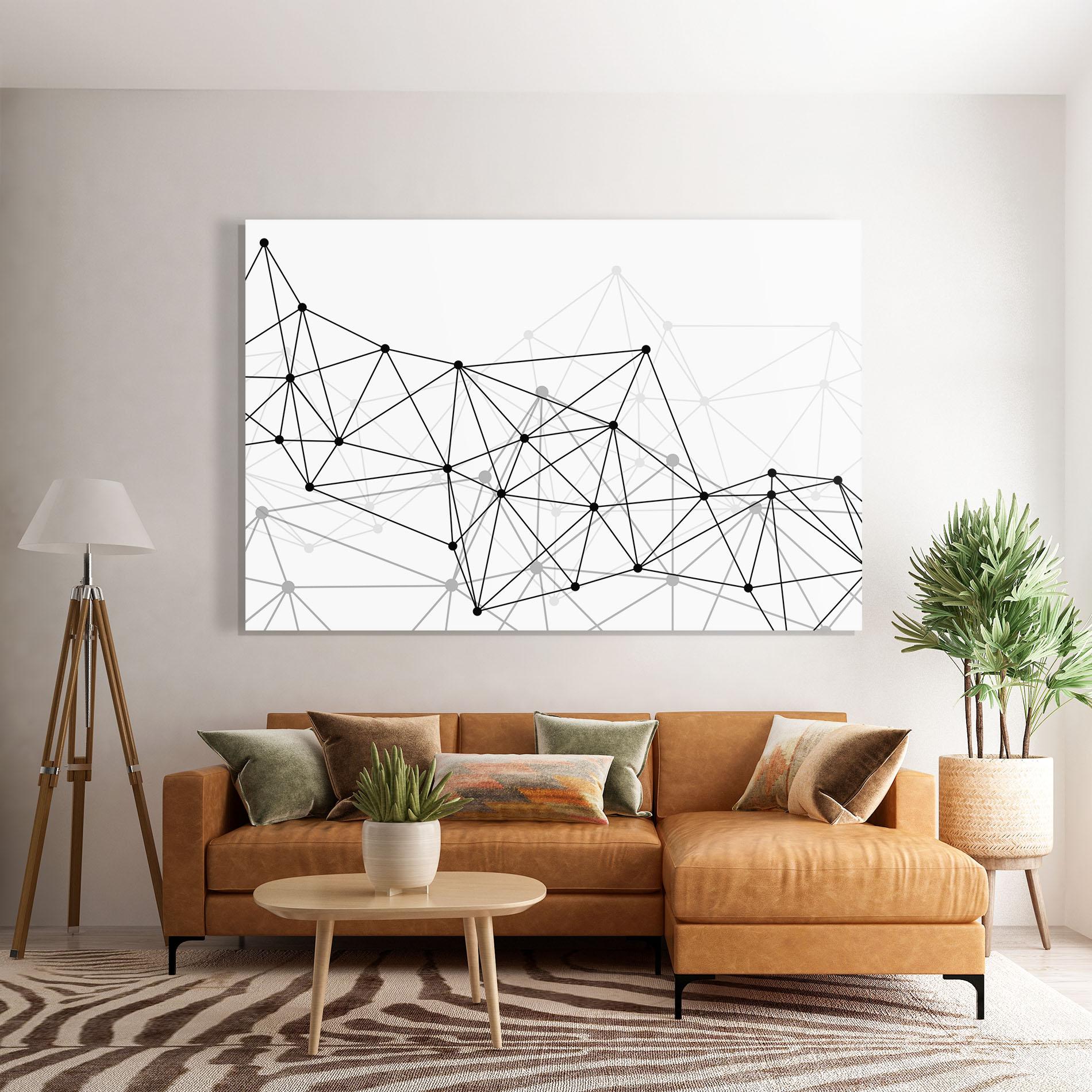 Glasbild Black Connecting mockup 7