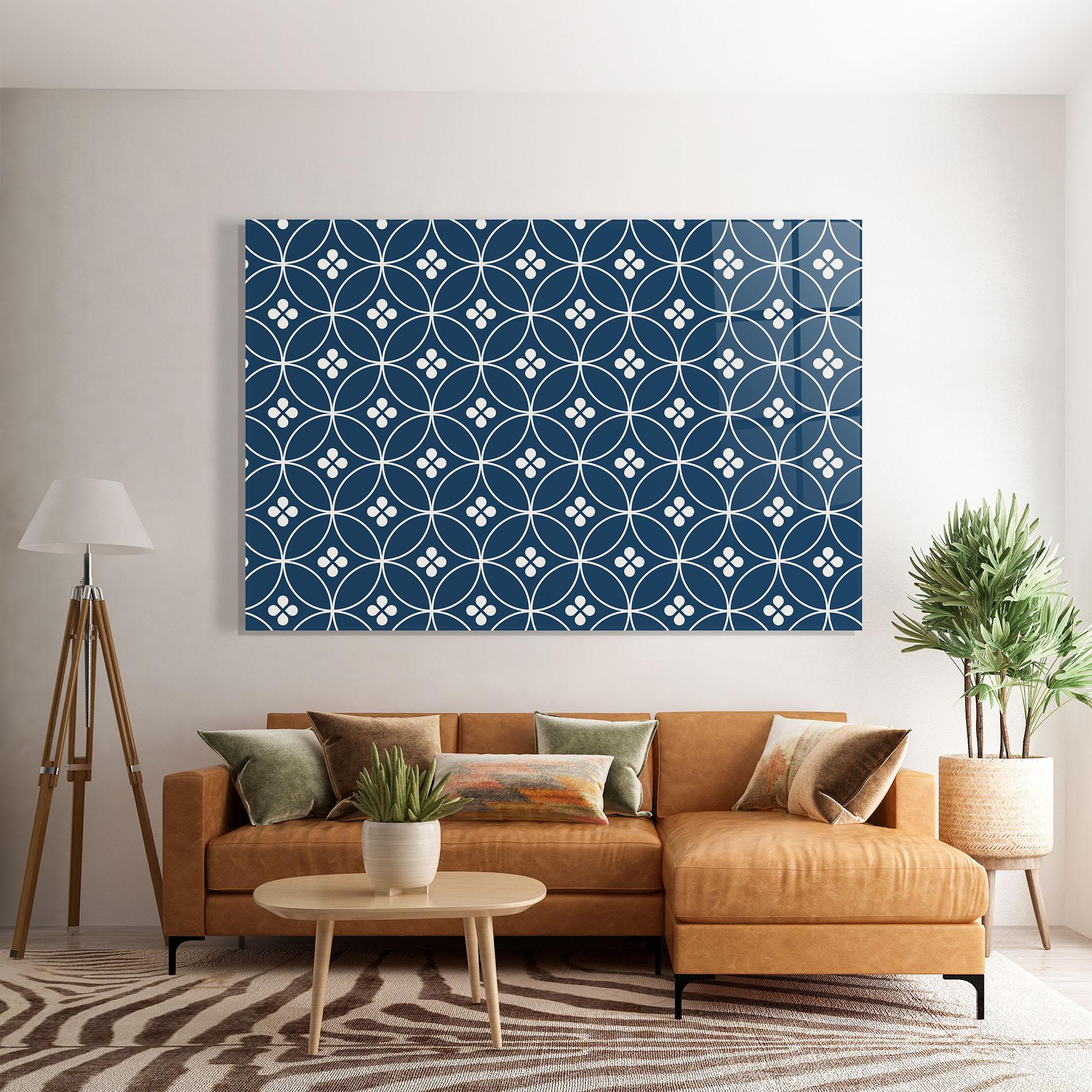 Glasbild Blue Circle mockup 7