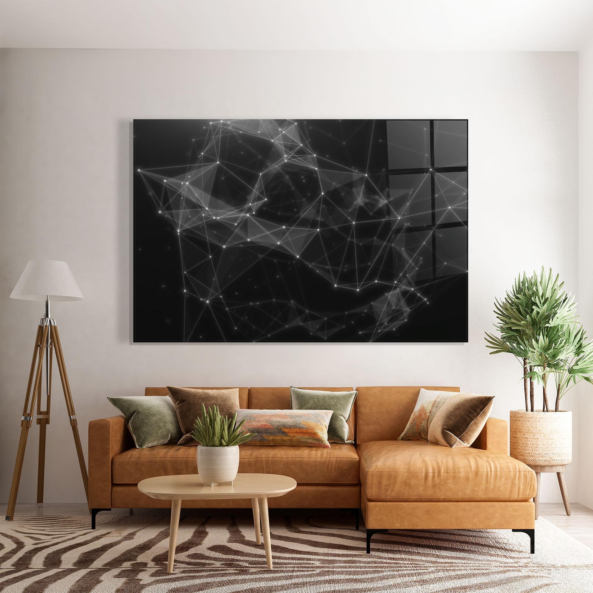 Glasbild Connecting Lines mockup 7