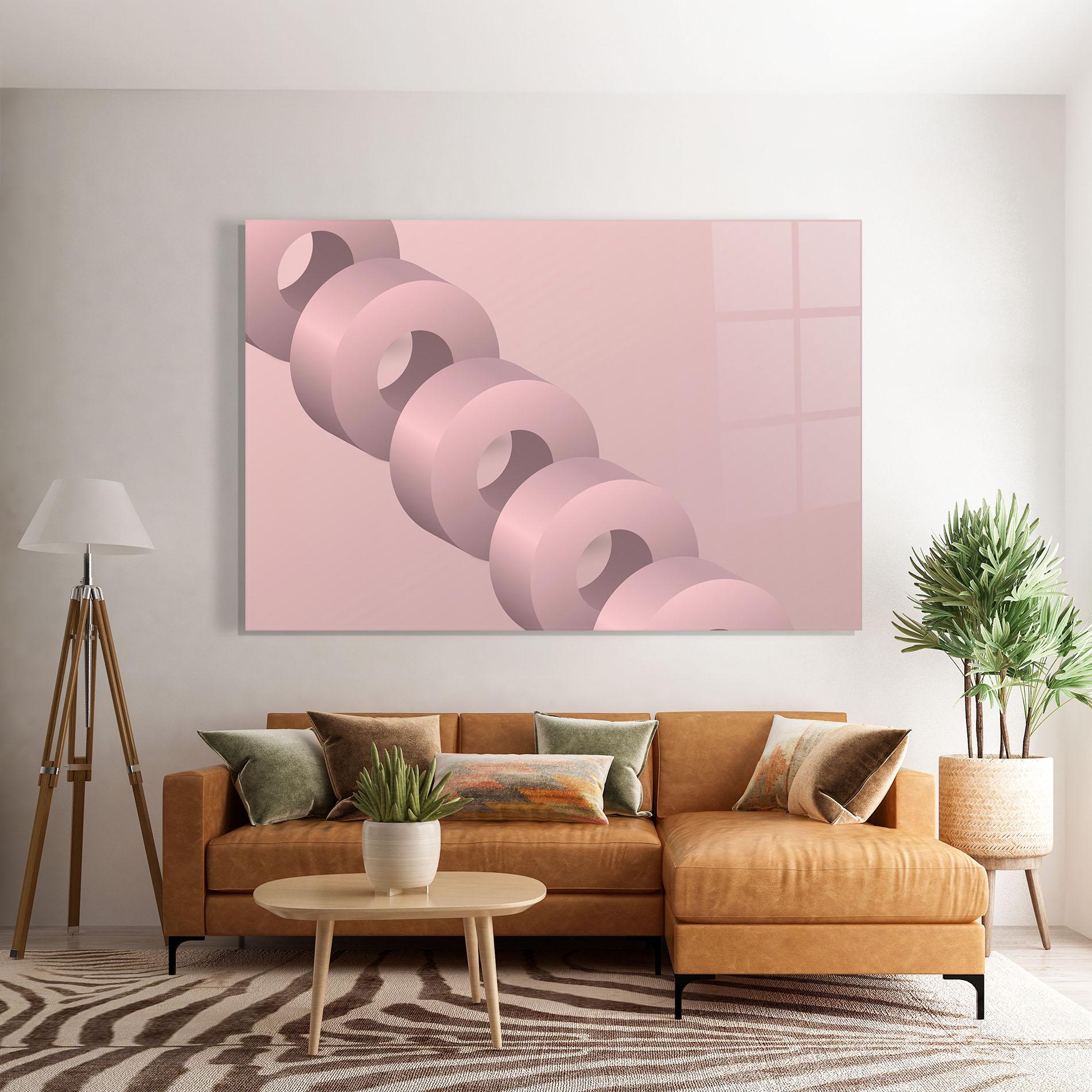 Glasbild Pink Circle mockup 7