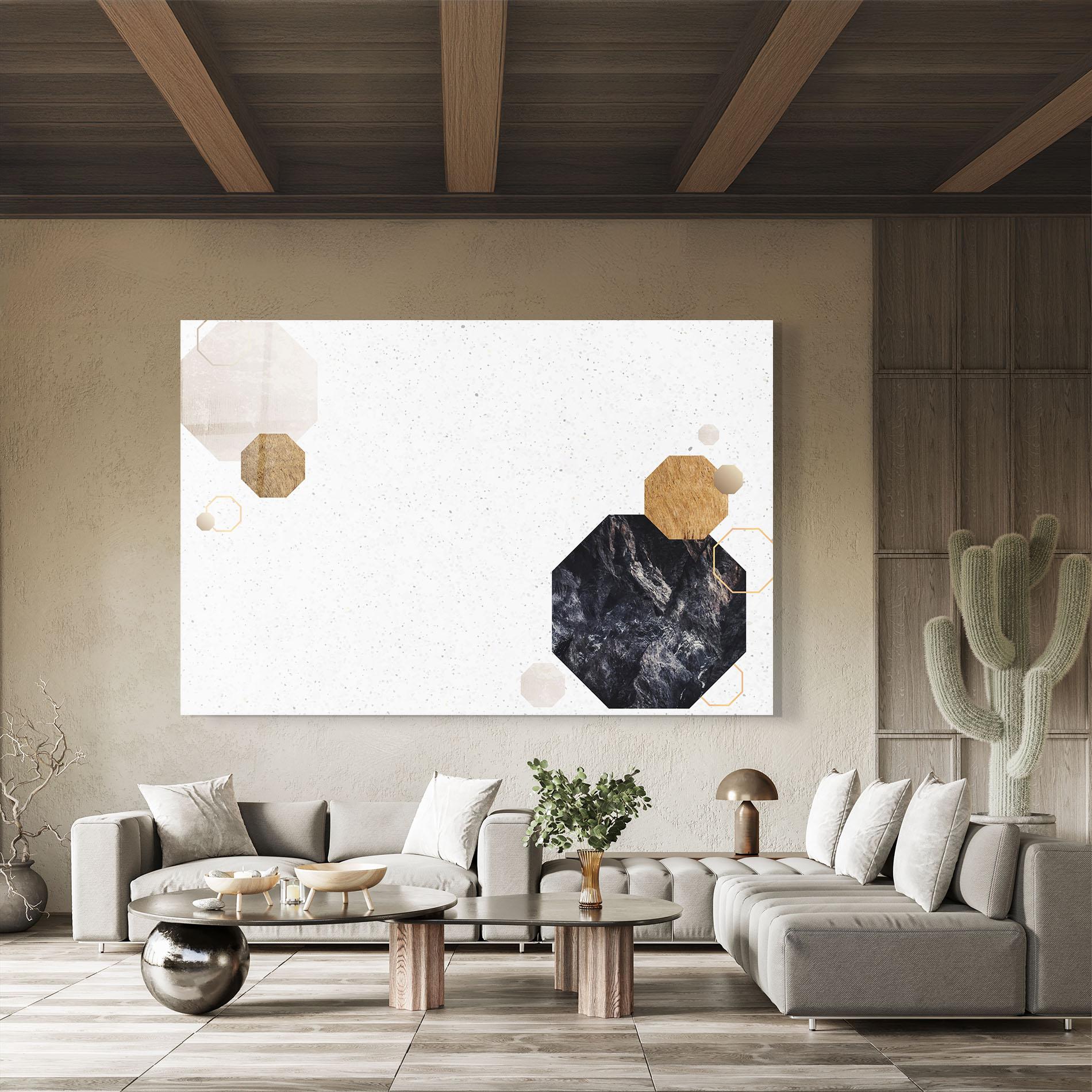 Glasbild Big Hexagon mockup 8