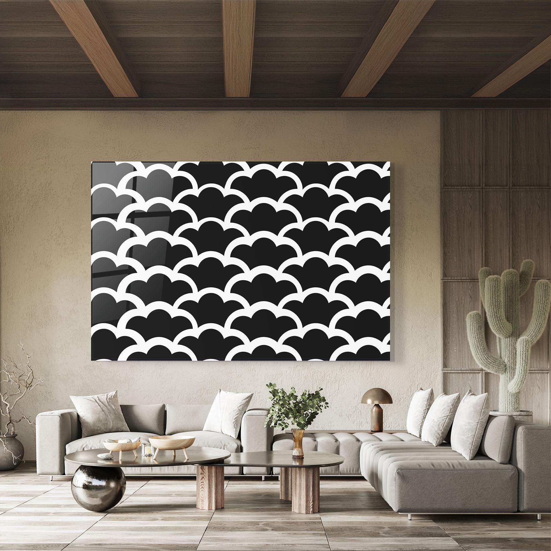 Glasbild Black Clouds mockup 8