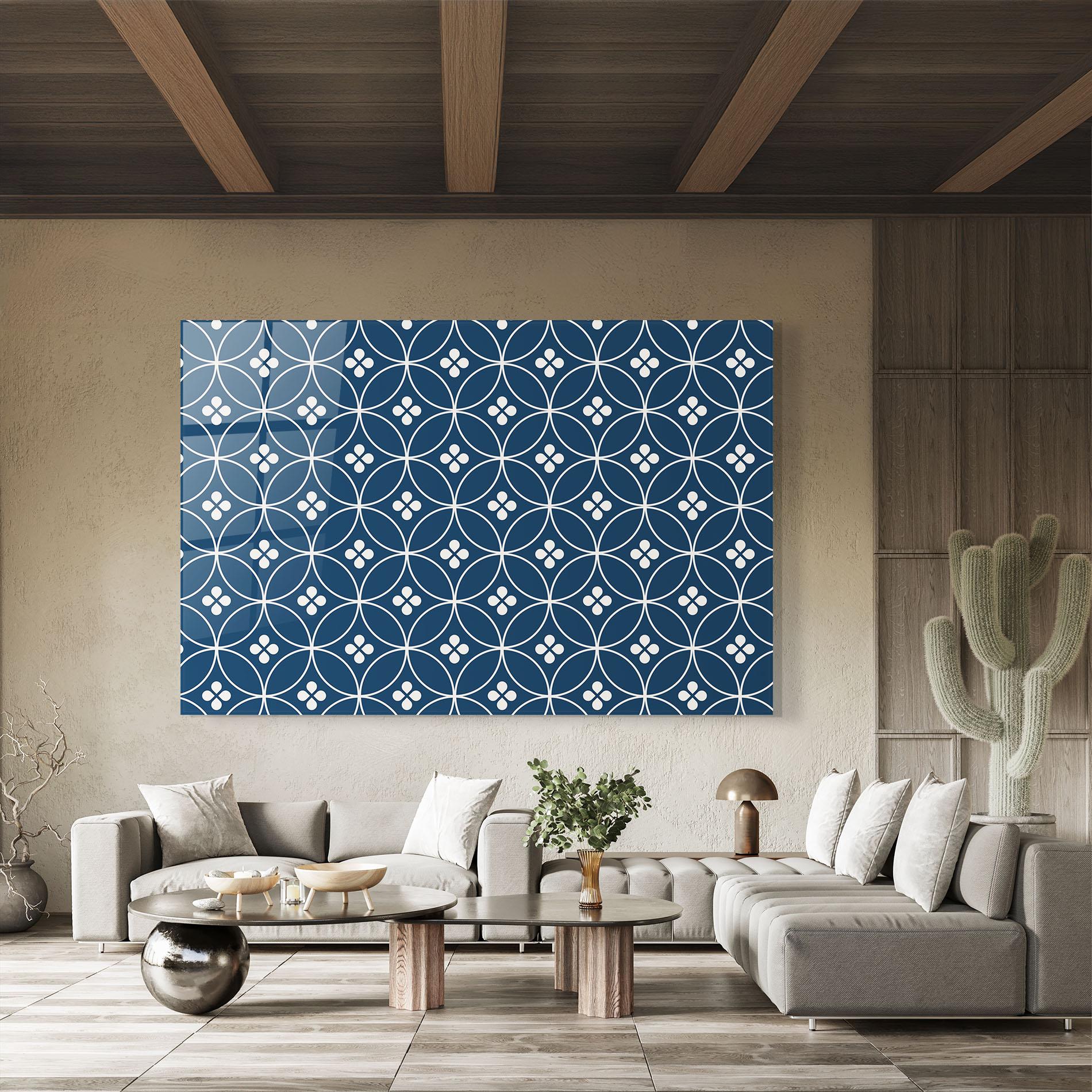 Glasbild Blue Circle mockup 8