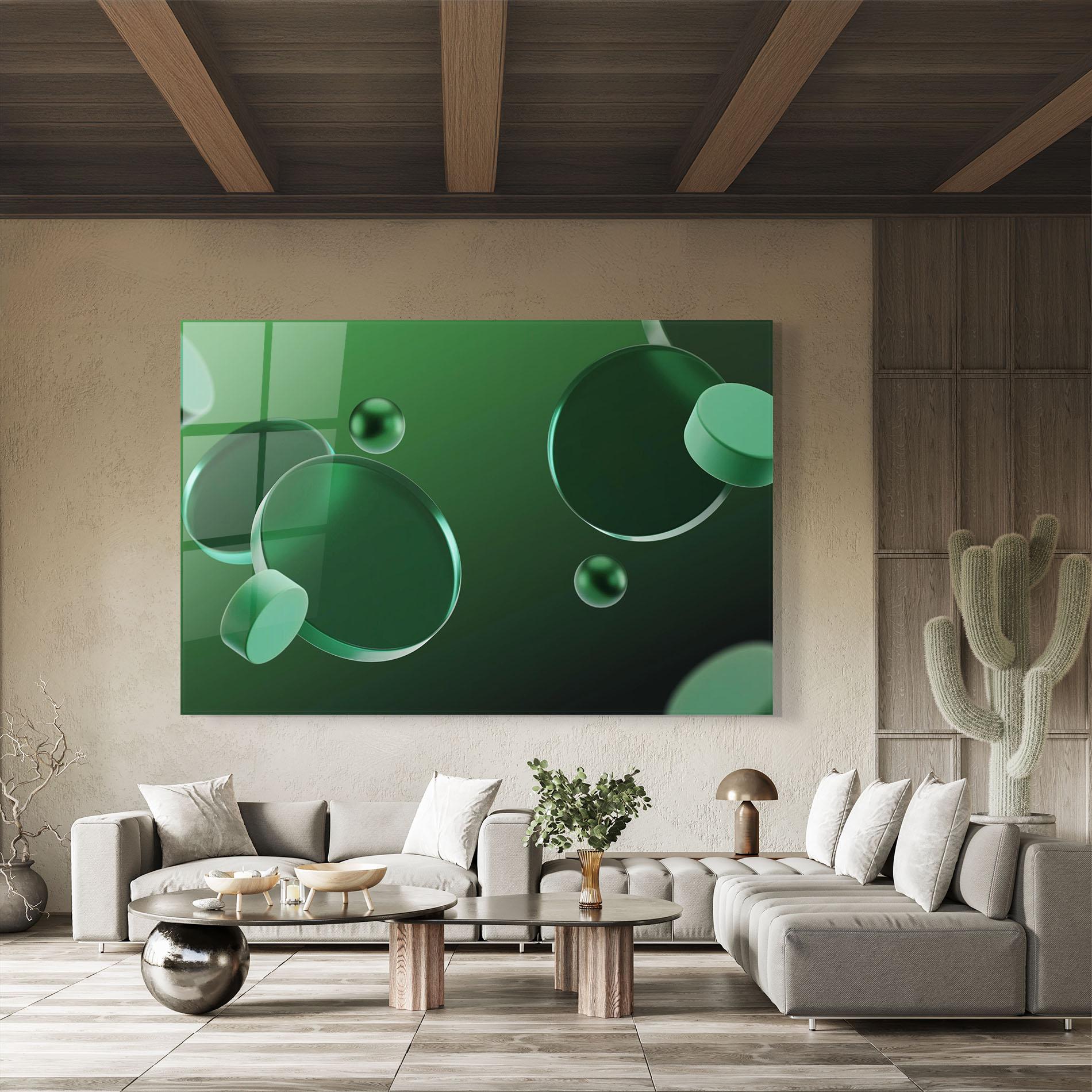 Glasbild Green Circle Floating mockup 8