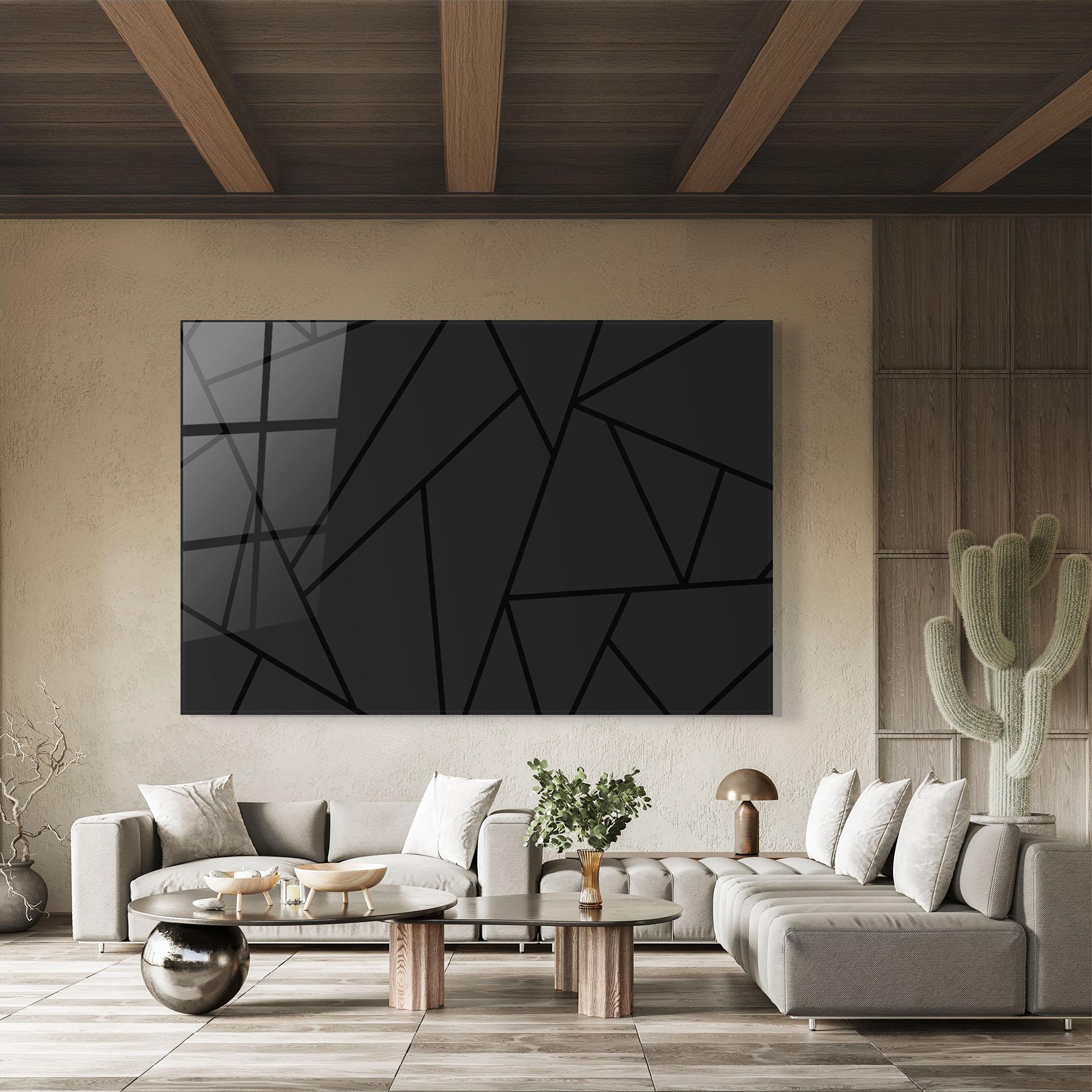 Glasbild Grey Triangle mockup 8