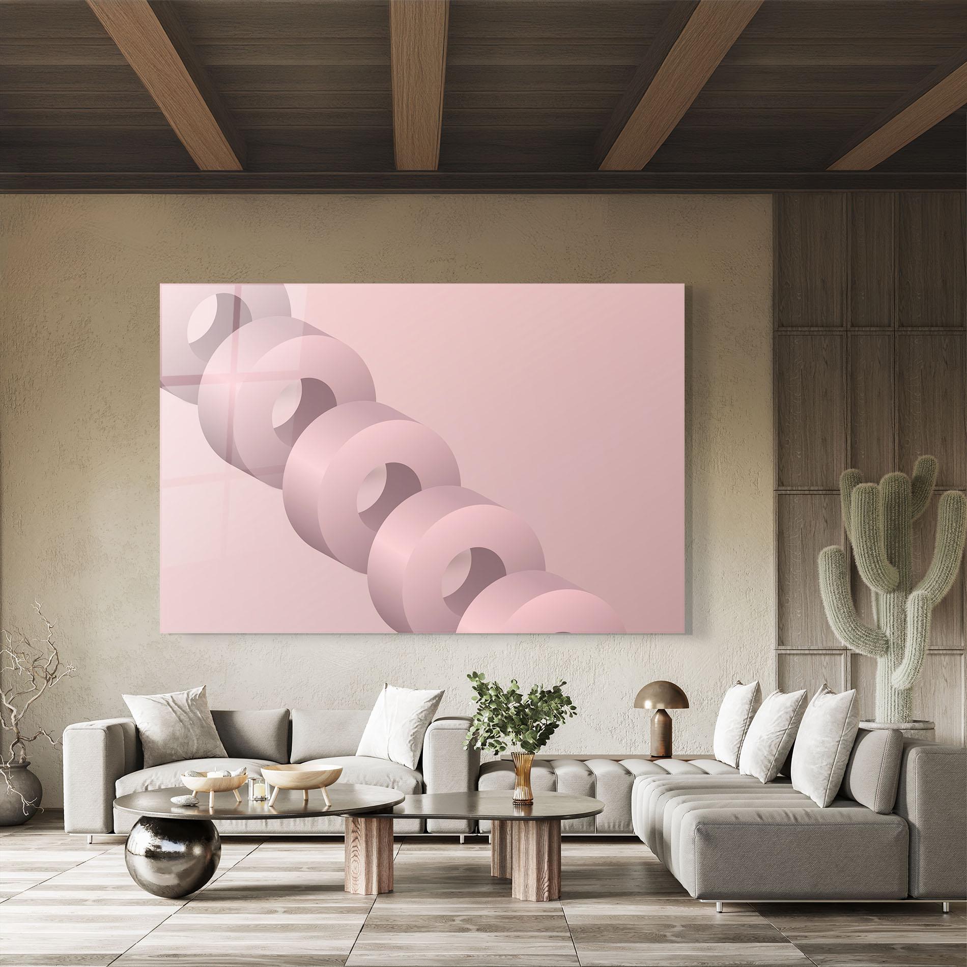 Glasbild Pink Circle mockup 8