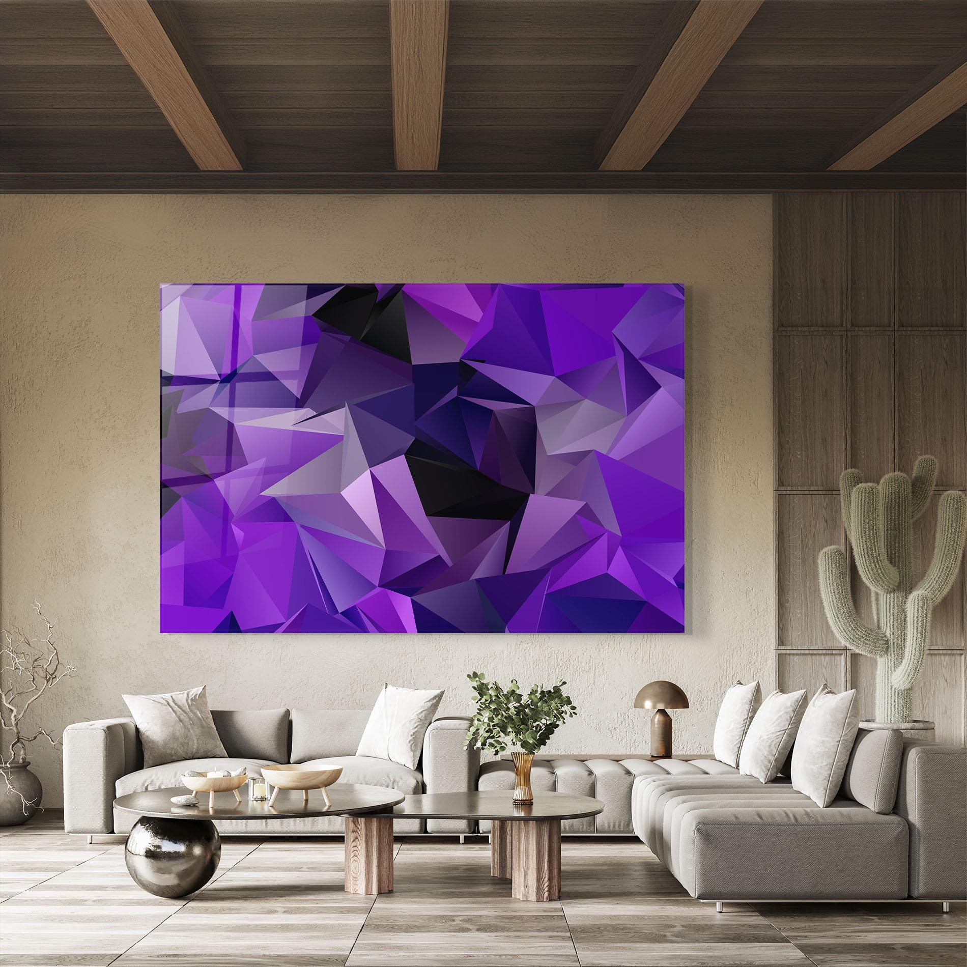 Glasbild Purple Triangle Mix mockup 8