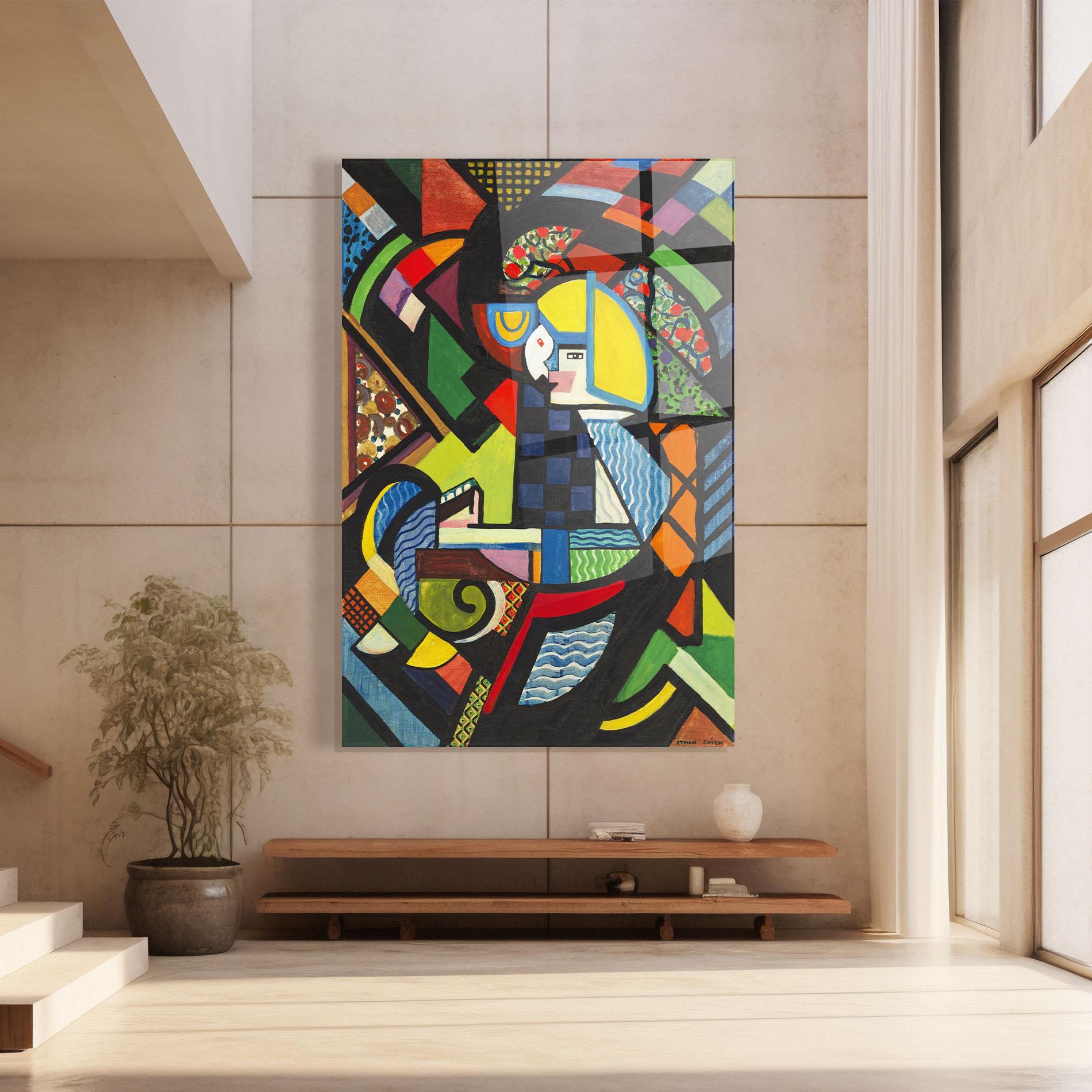 Glasbild Mix Color Shapes mockup 8