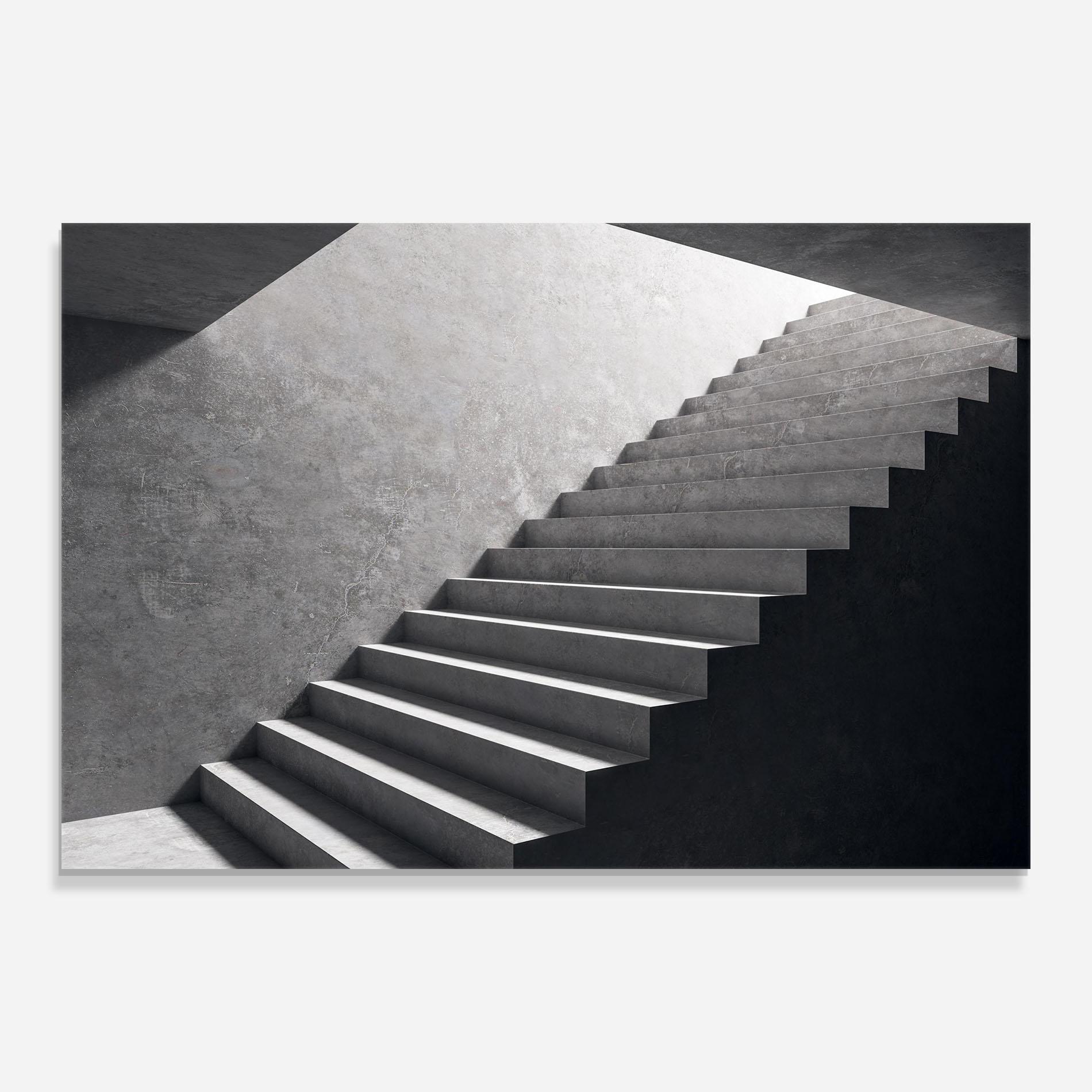 Glasbild Concrete Stairs mockup 0