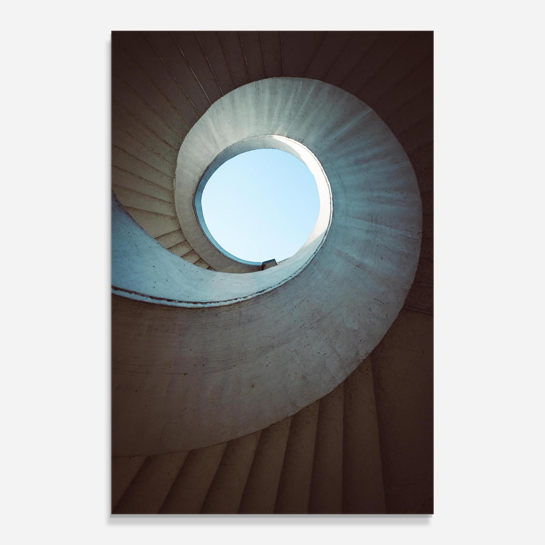 Glasbild Spiral Cream Stairs mockup 0