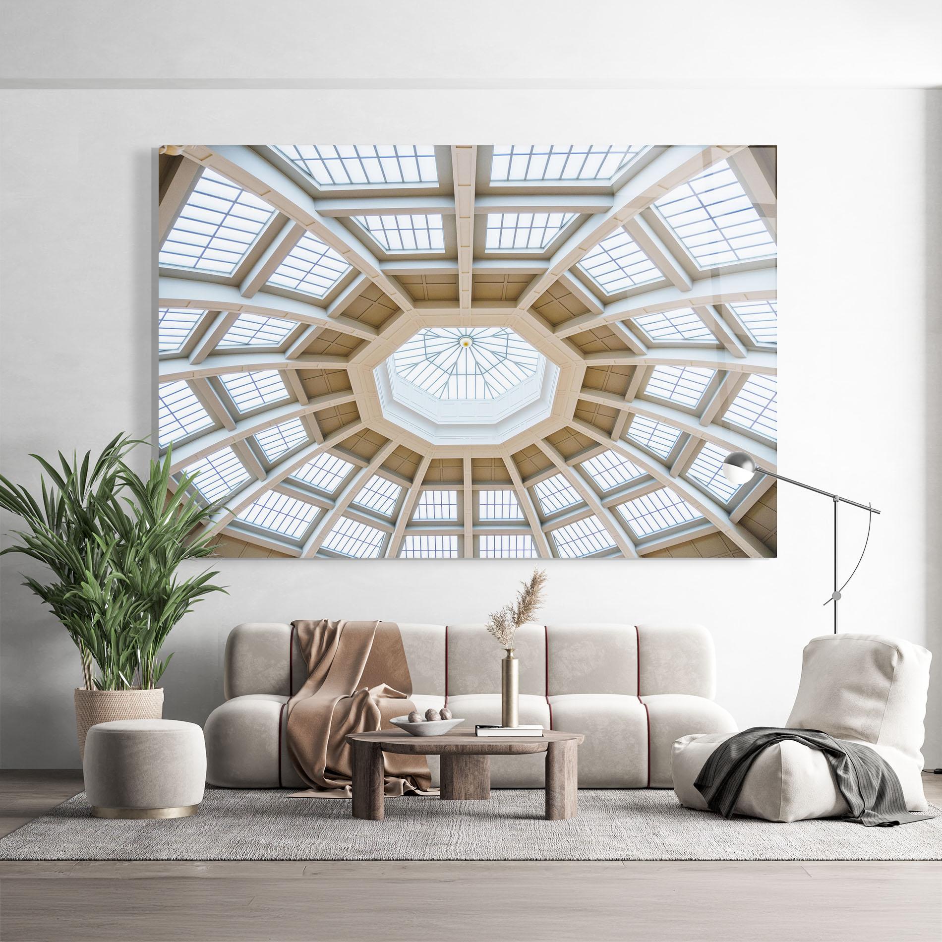 Glasbild Ceiling Dome mockup 9
