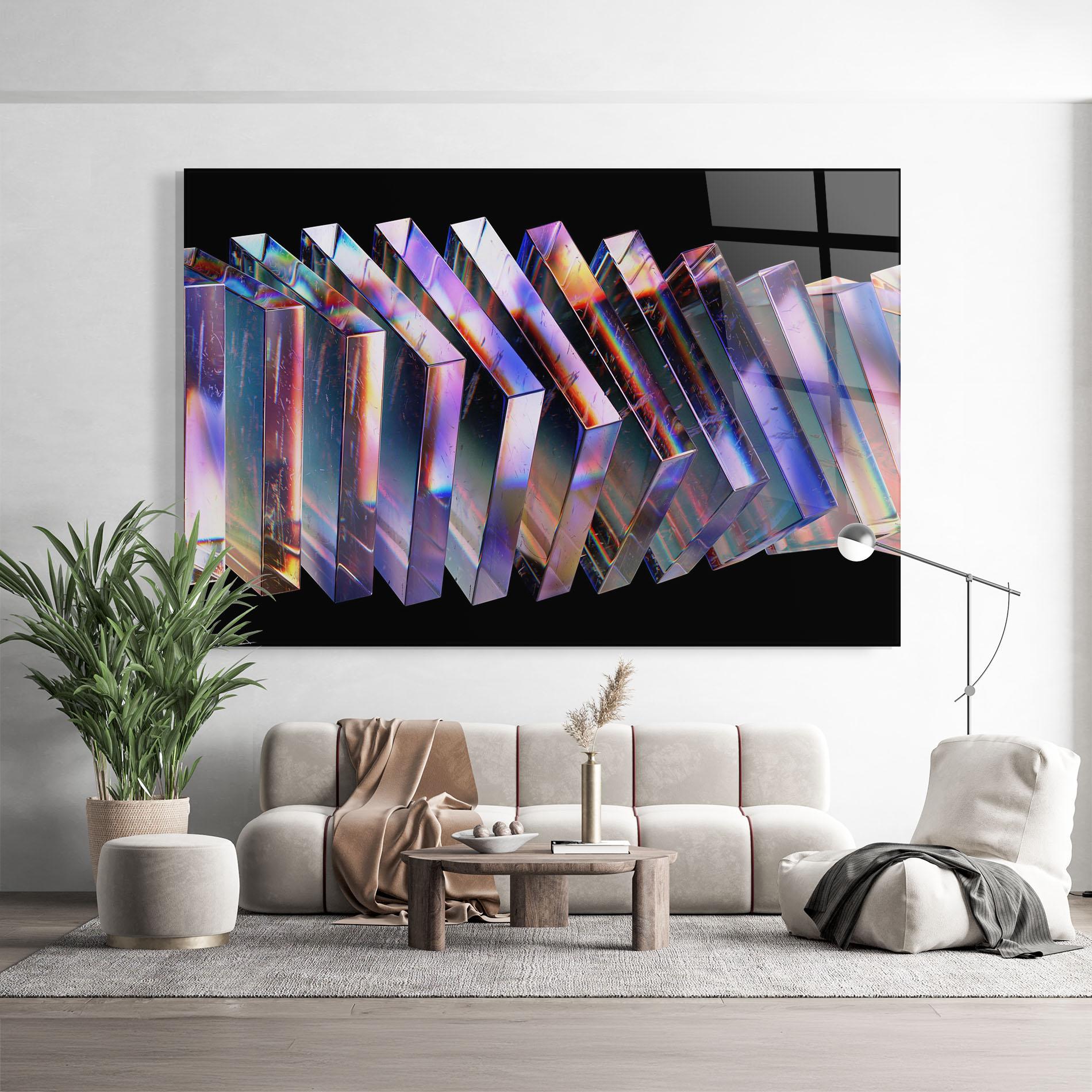 Glasbild Square Glass Floating mockup 9