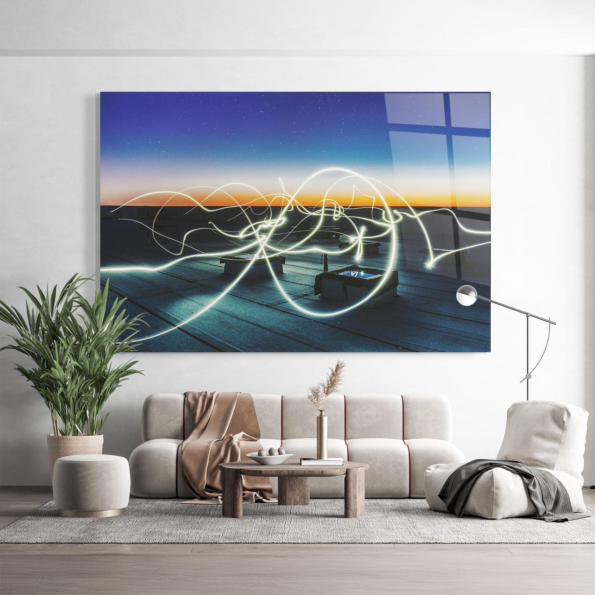 Glasbild White Light Floating mockup 9