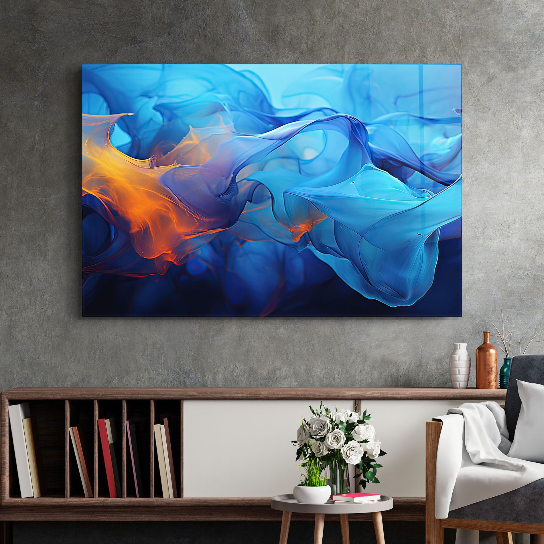 Blue Orange Floating mockup 2