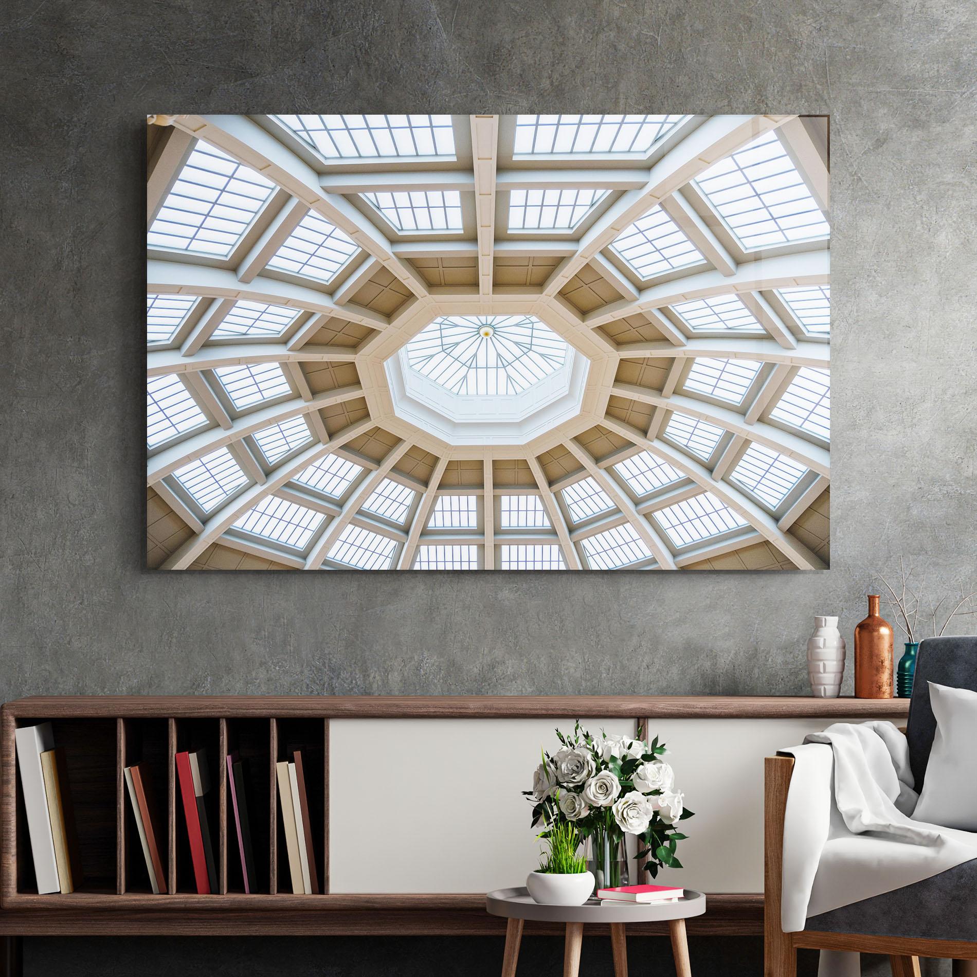 Glasbild Ceiling Dome mockup 2
