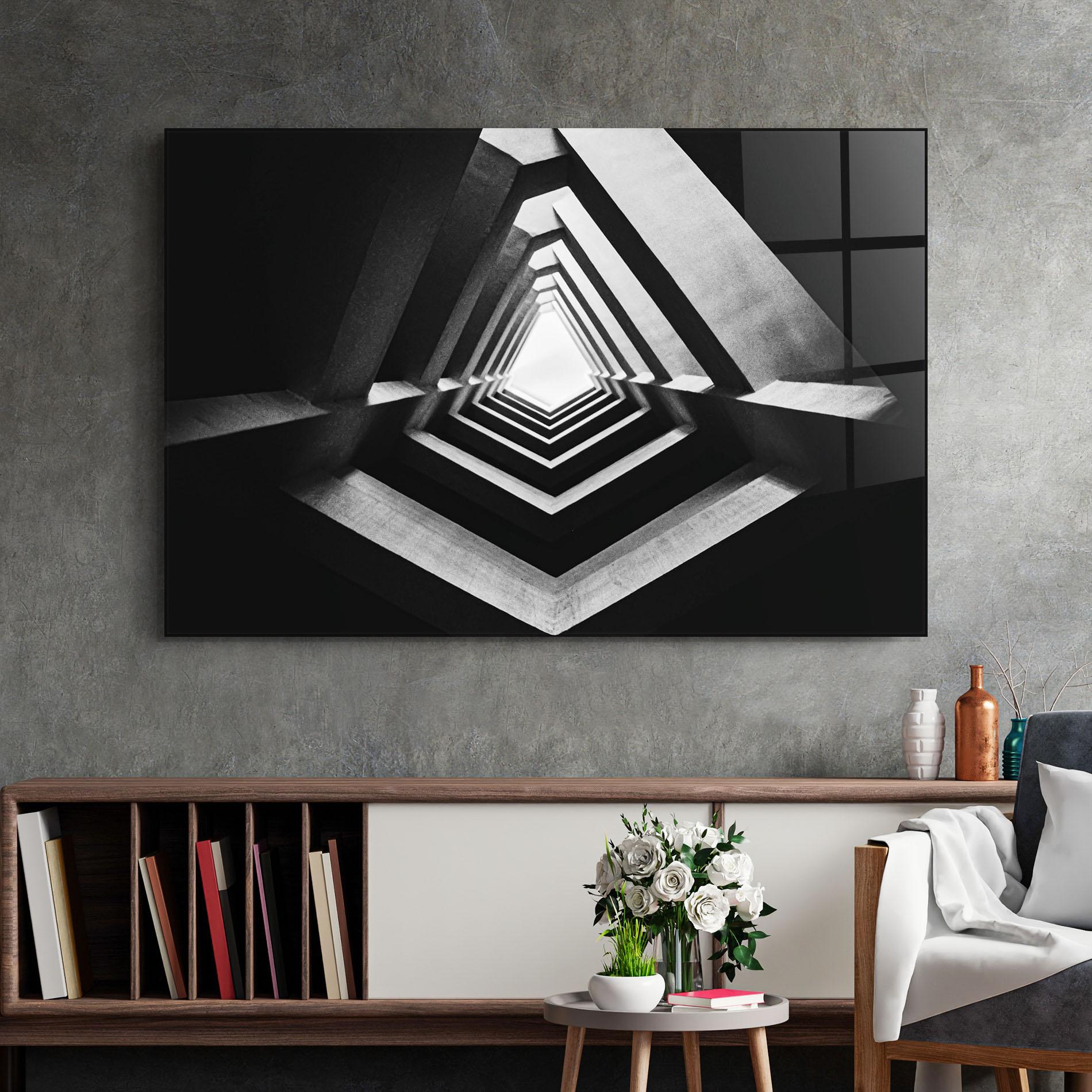 Glasbild Dark Shadow mockup 2