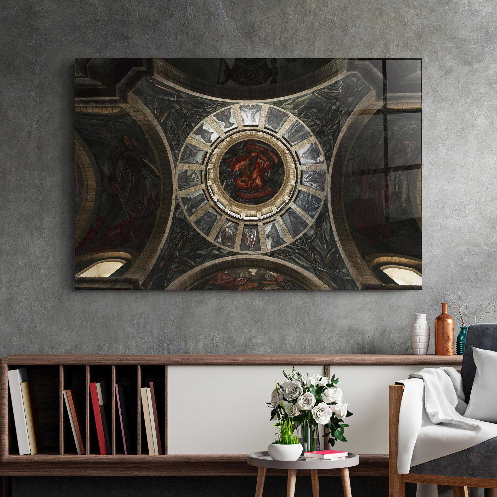 Glasbild Mexico Architecture mockup 2