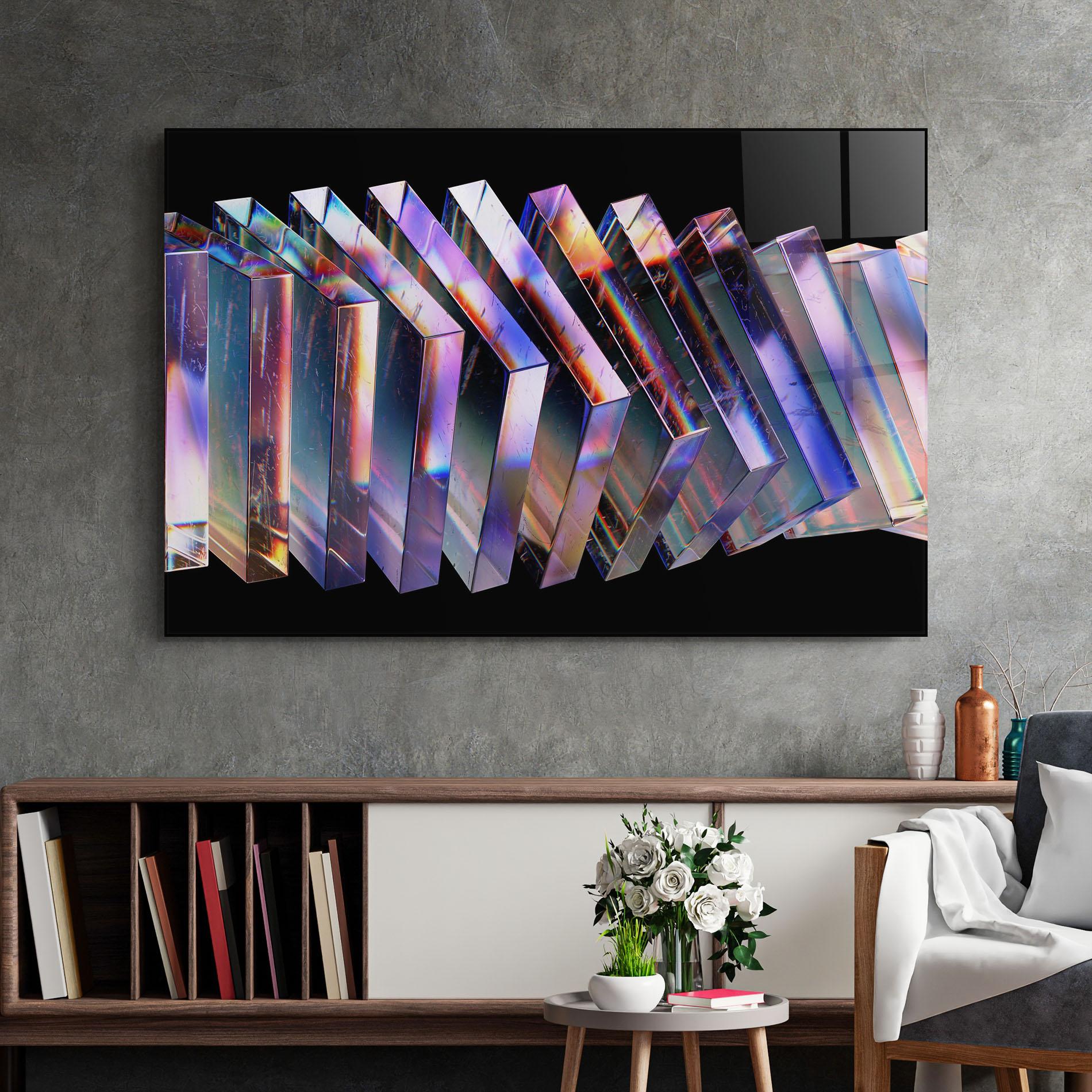 Glasbild Square Glass Floating mockup 2