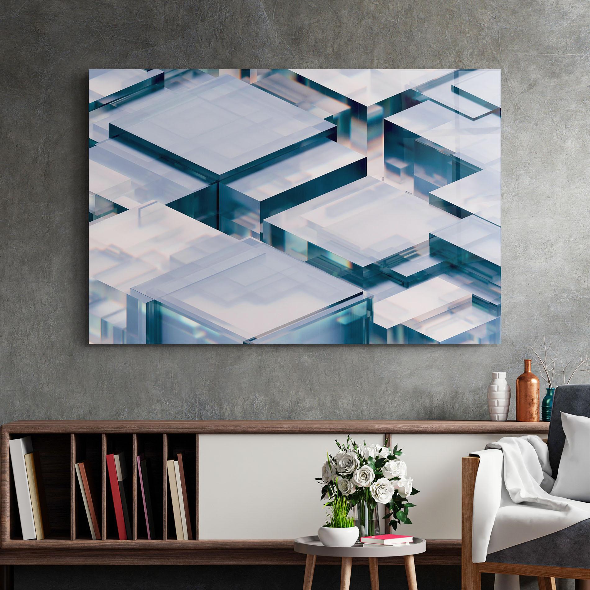 Glasbild Square Glass mockup 2