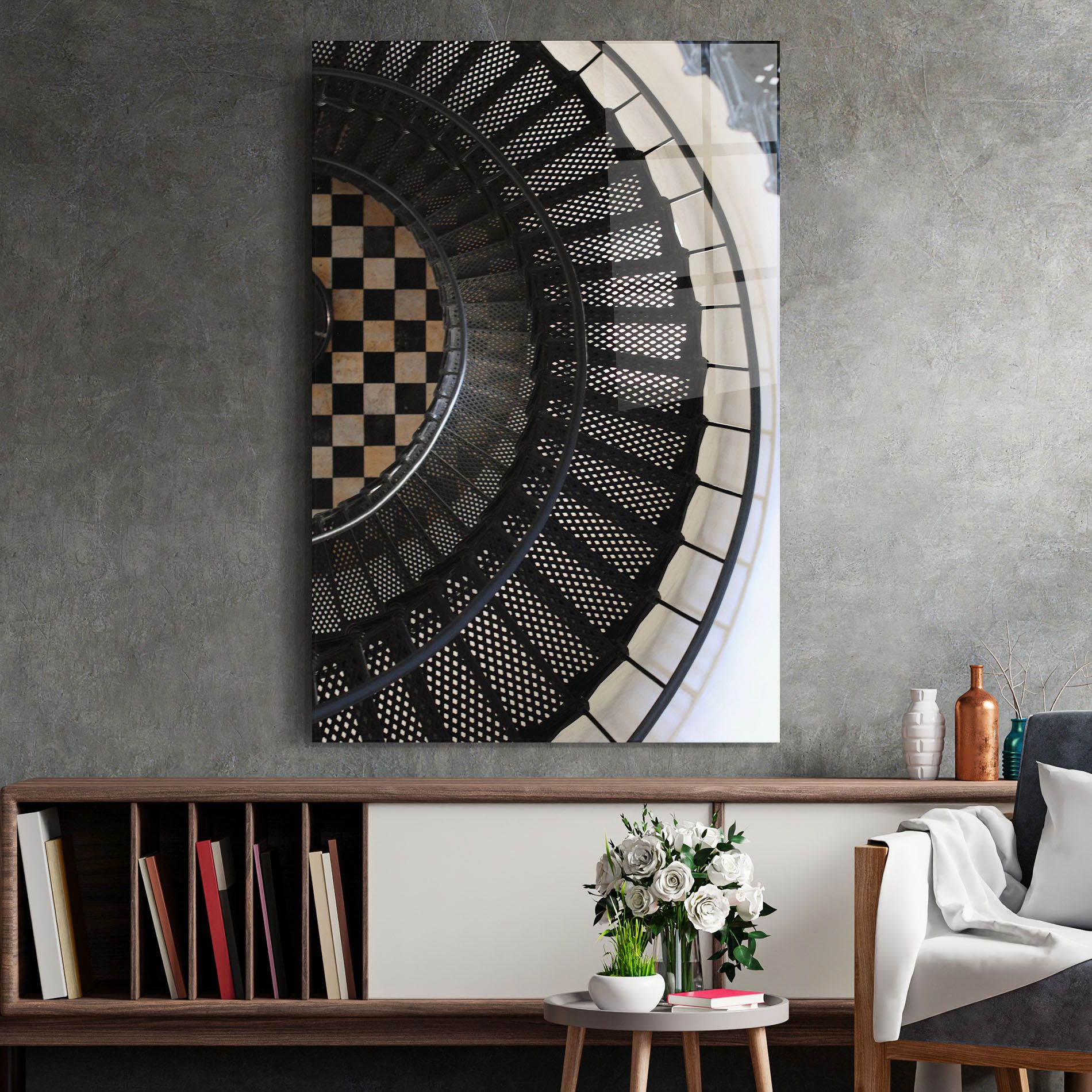 Beautiful Black Stairs mockup 2