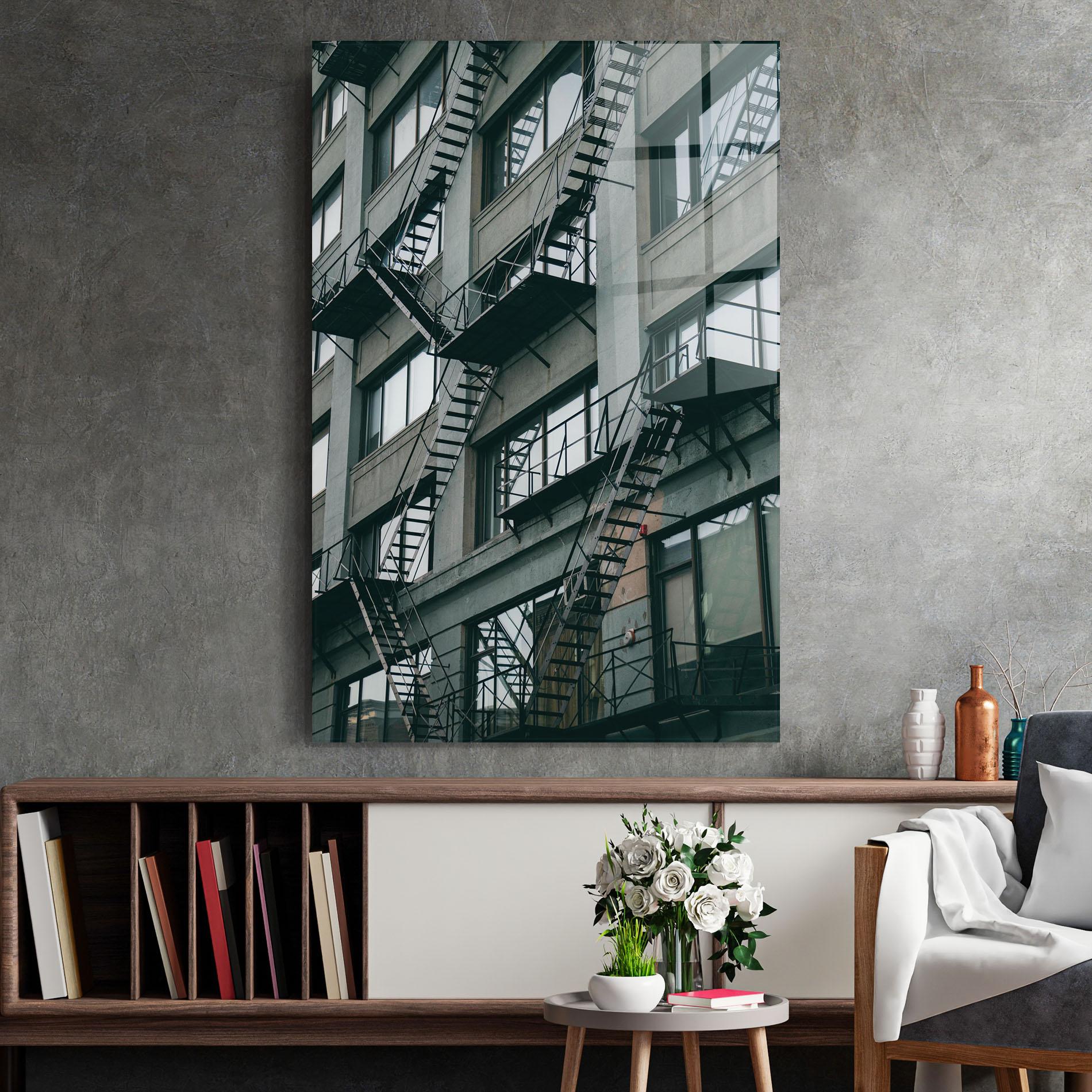 Glasbild Building Stairs mockup 2